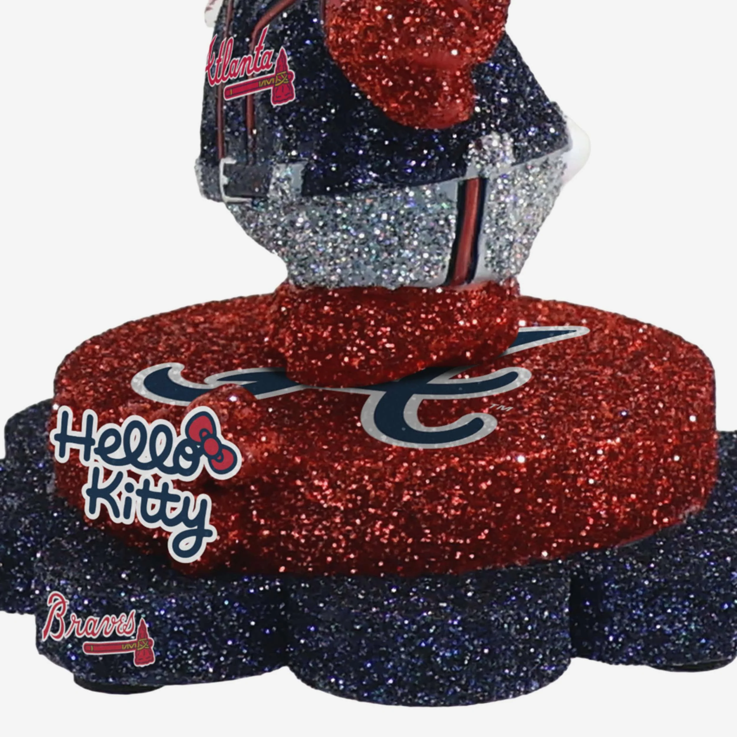 Atlanta Braves Hello Kitty® Glitter Mini Bobblehead - Image 3