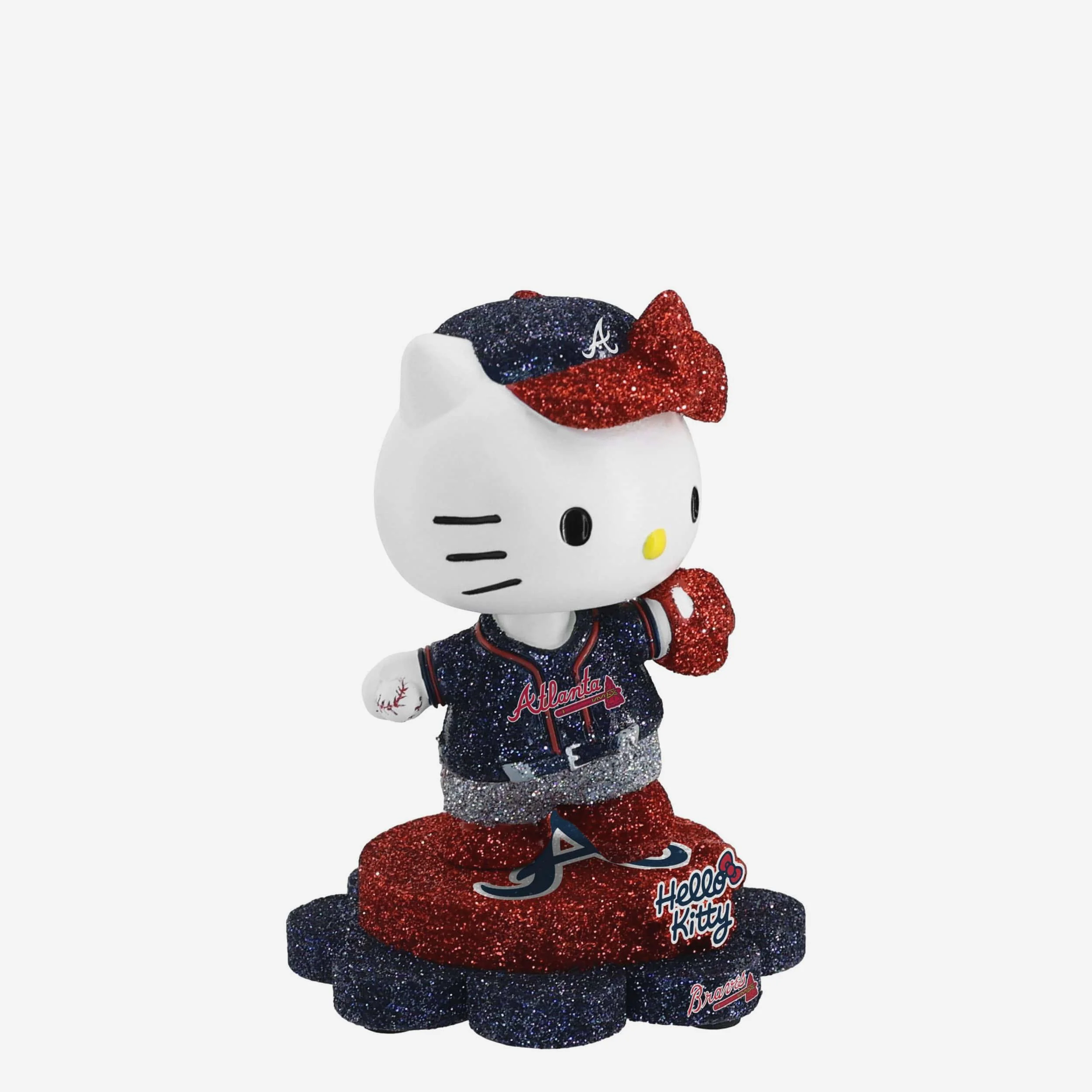 Atlanta Braves Hello Kitty® Glitter Mini Bobblehead - Image 4