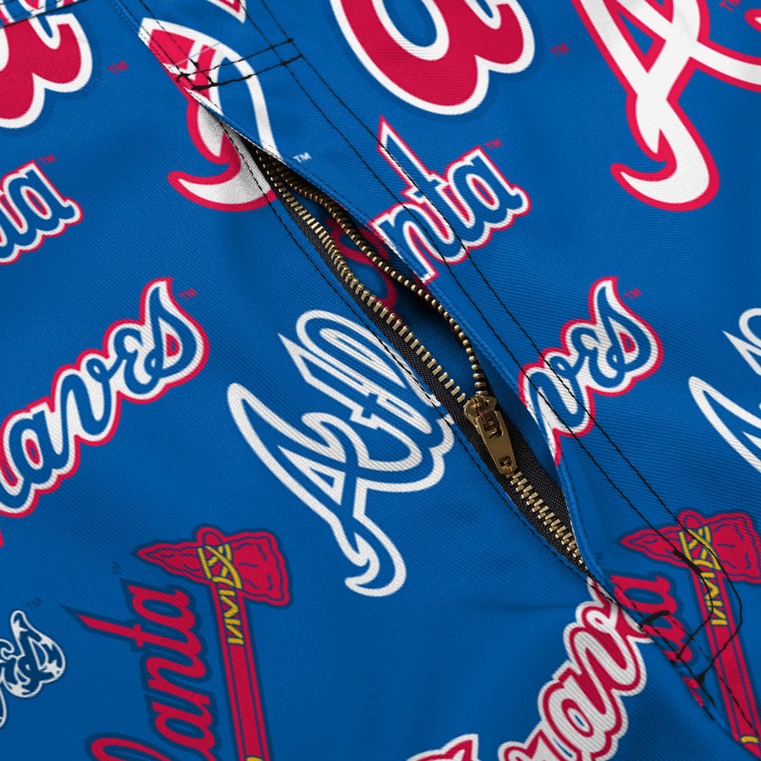 Atlanta Braves Mens Historic Print Bib Shortalls - Image 6
