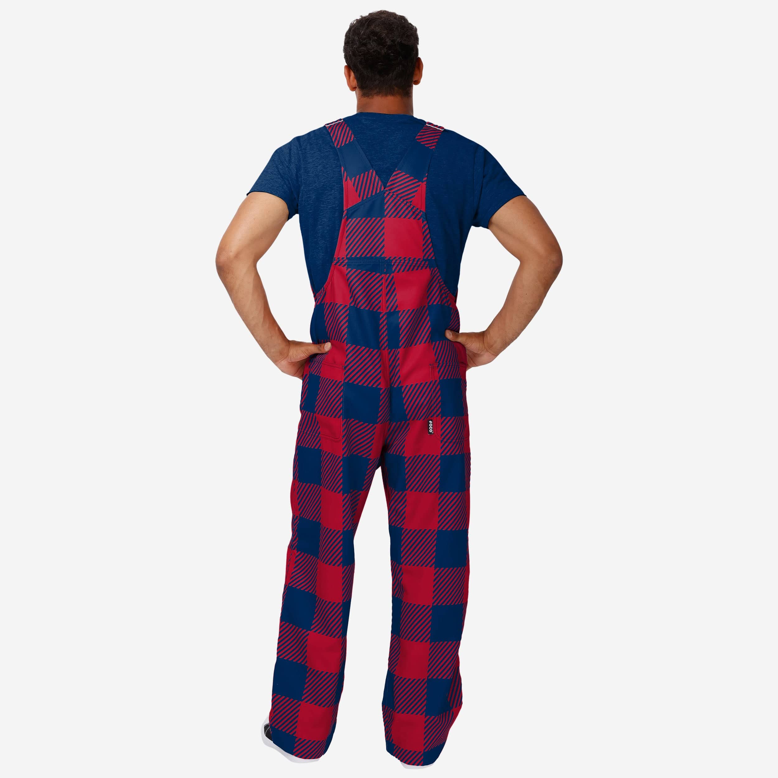 Atlanta Braves Mens Plaid Bib Overalls - Image 2