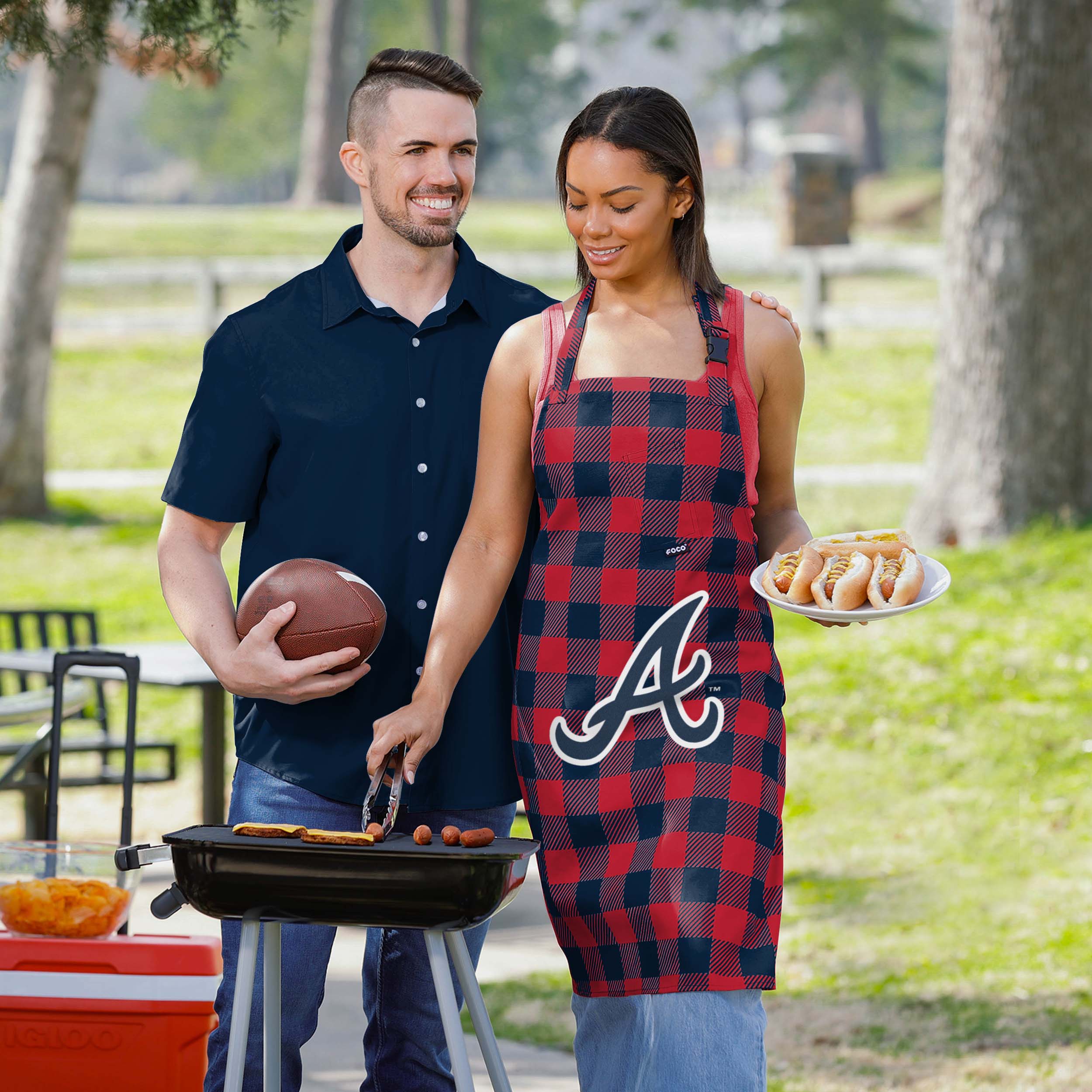 Atlanta Braves Plaid Apron - Image 5