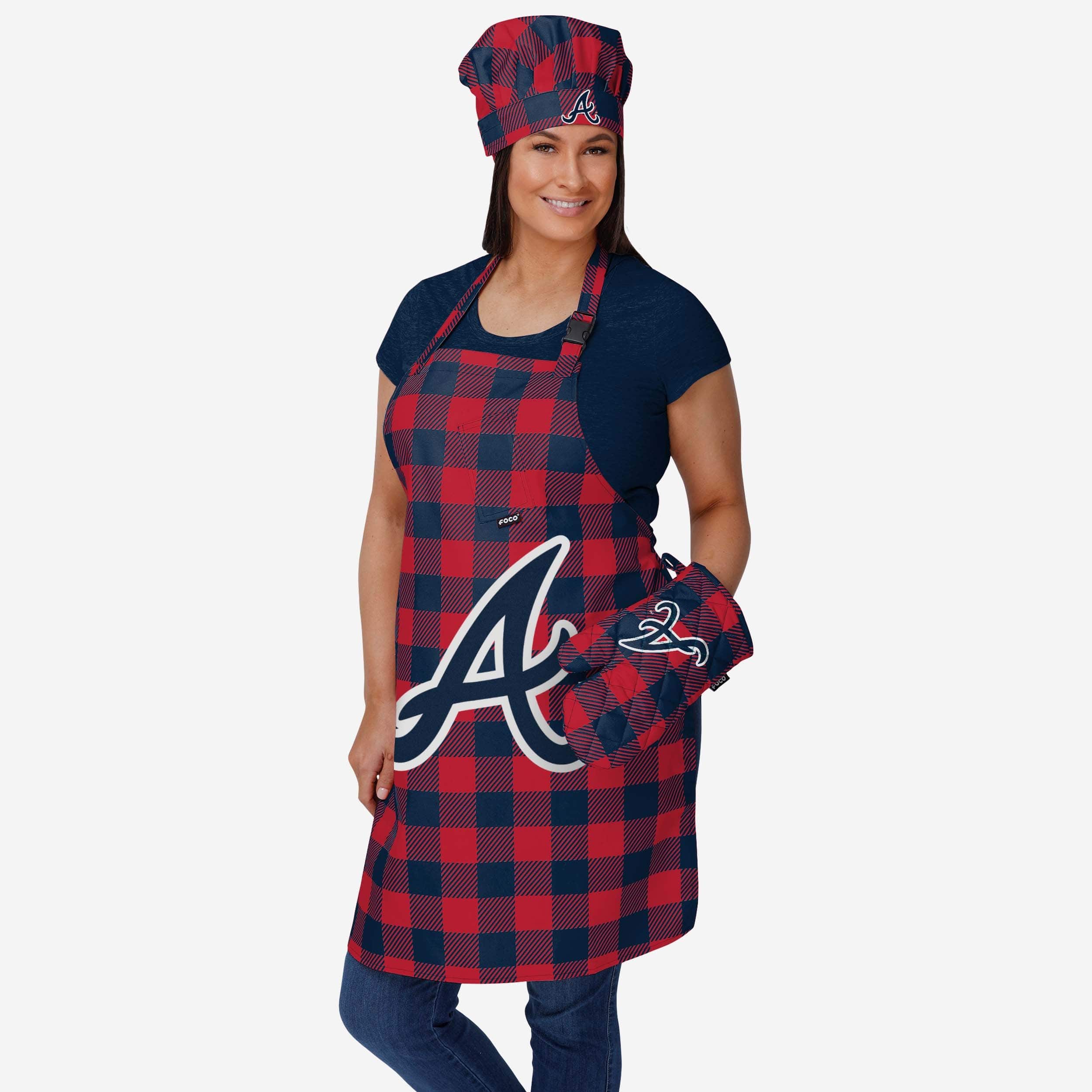 Atlanta Braves Plaid Oven Mitt - Image 2