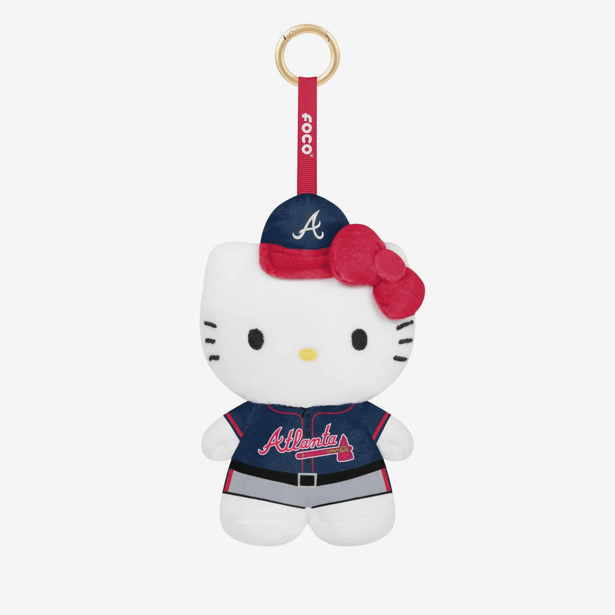 Atlanta Braves Plush Hello Kitty® Bag Charm Keychain