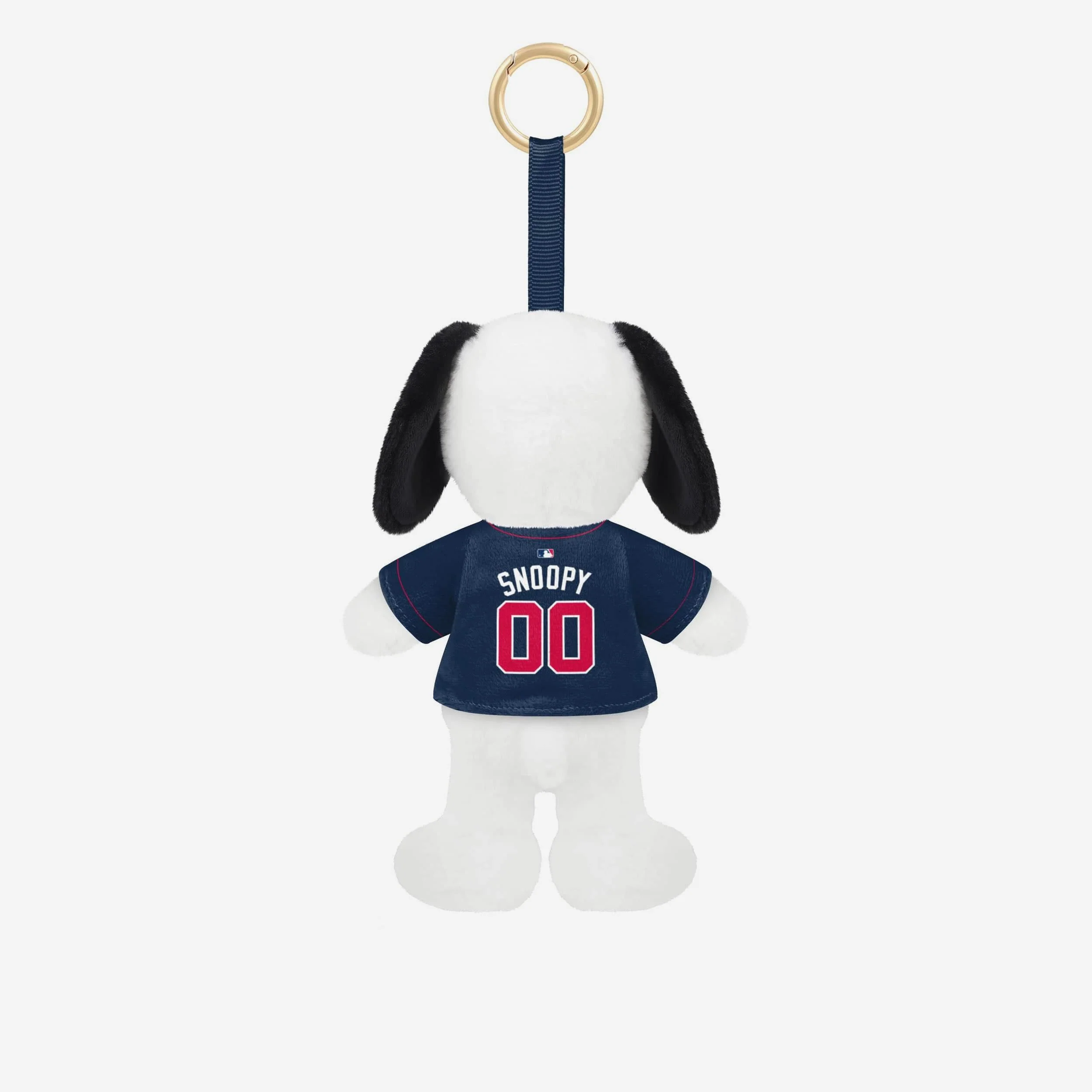 Atlanta Braves Plush Snoopy Peanuts Bag Charm Keychain - Image 2