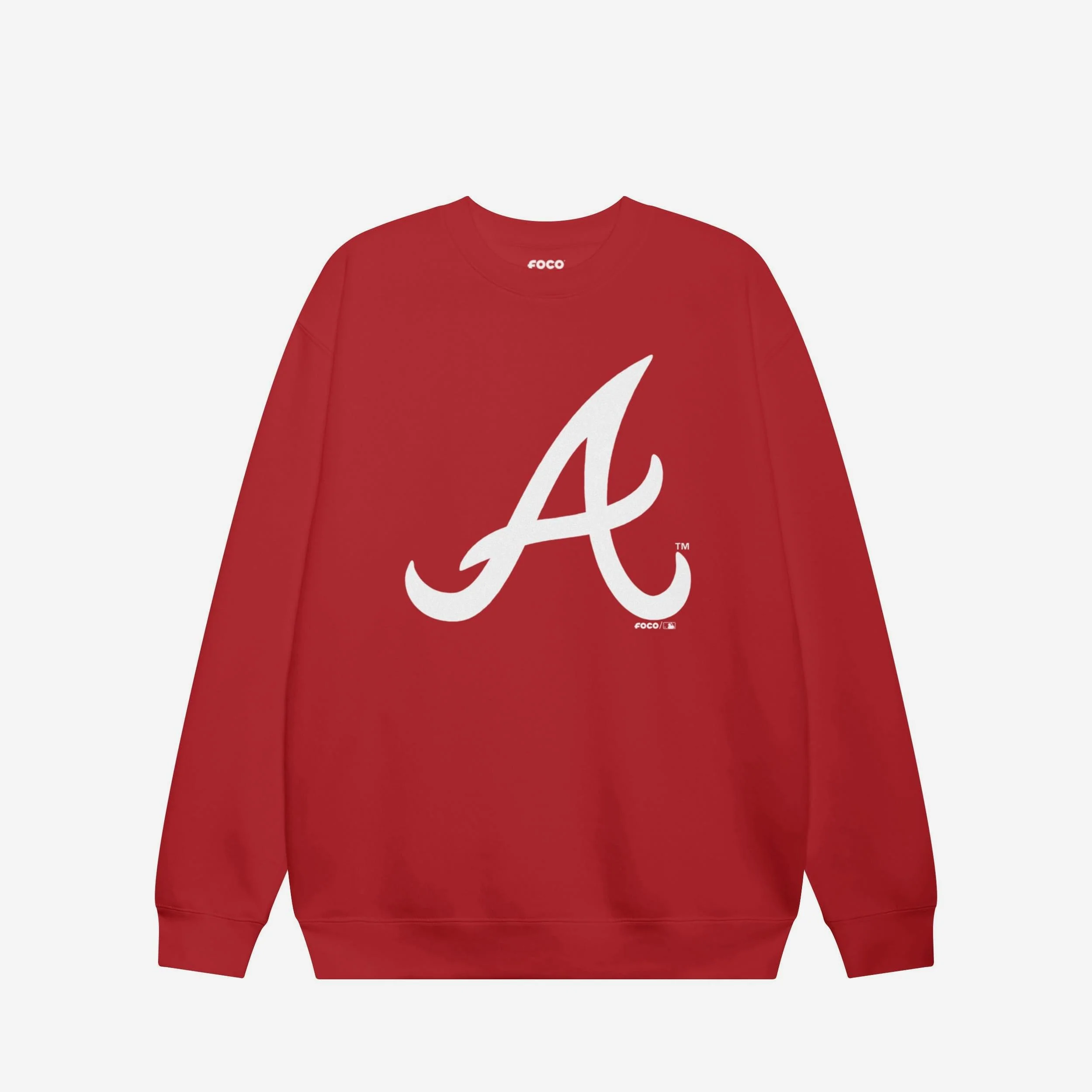 Atlanta Braves Primary Logo Crew Neck Sweatshirt - Image 3