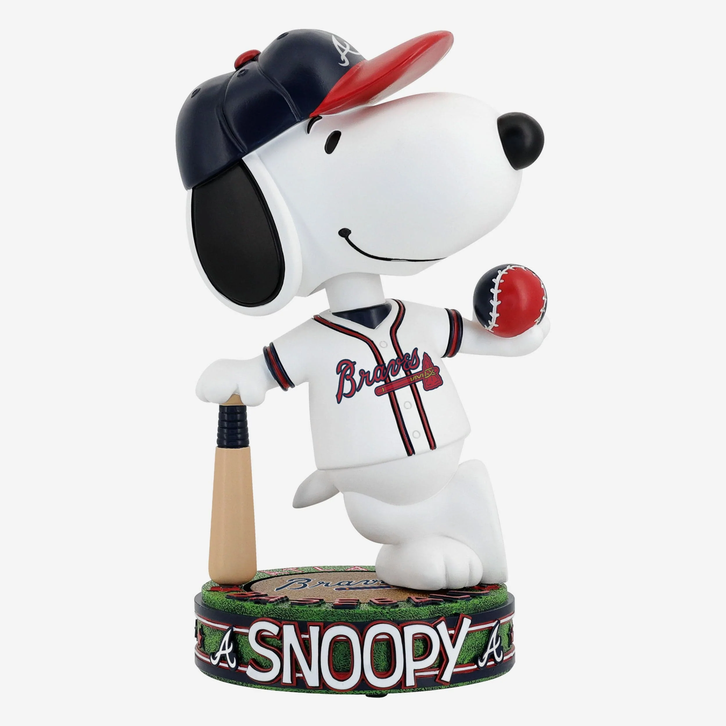Atlanta Braves Snoopy Peanuts Batter Up Bighead Bobblehead