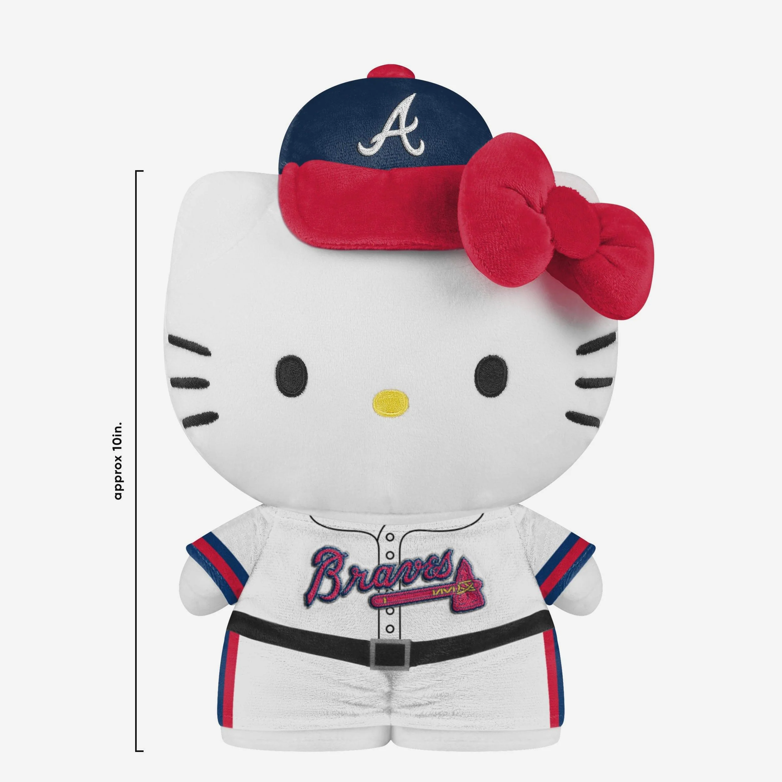 Atlanta Braves Team Color Bow Hello Kitty® Jersey Plush - Image 2
