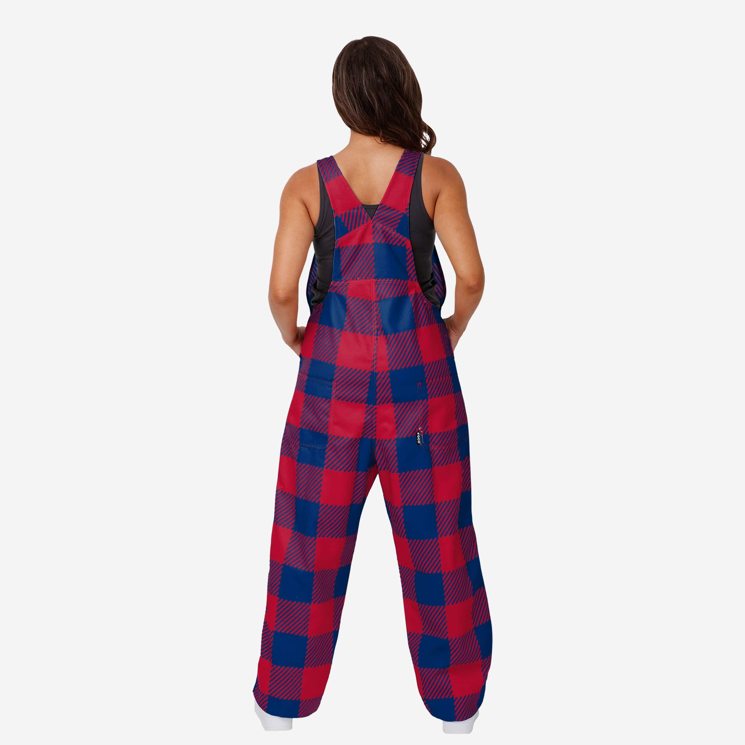 Atlanta Braves Womens Plaid Bib Overalls - Image 2