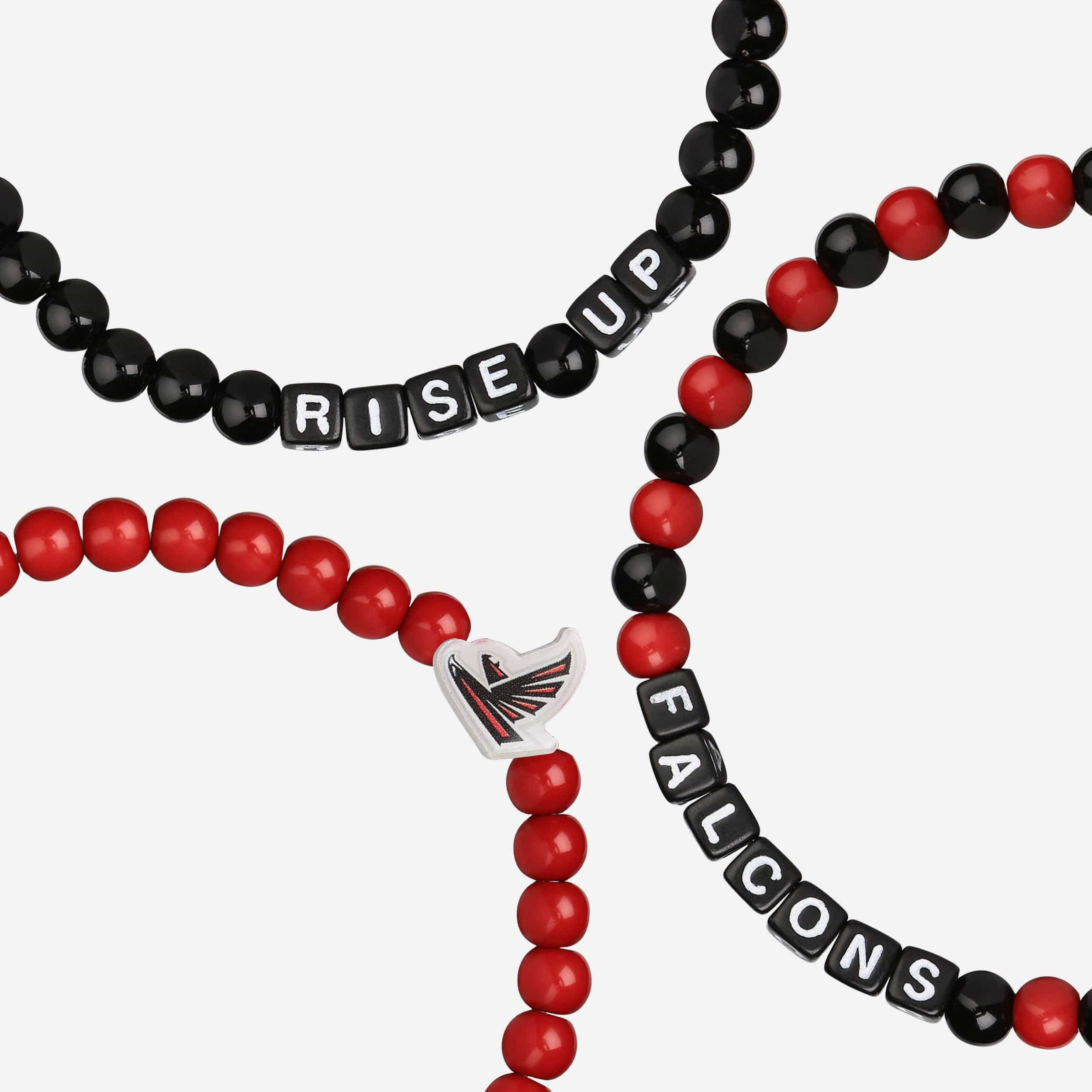 Atlanta Falcons 3 Pack Beaded Friendship Bracelet - Image 2