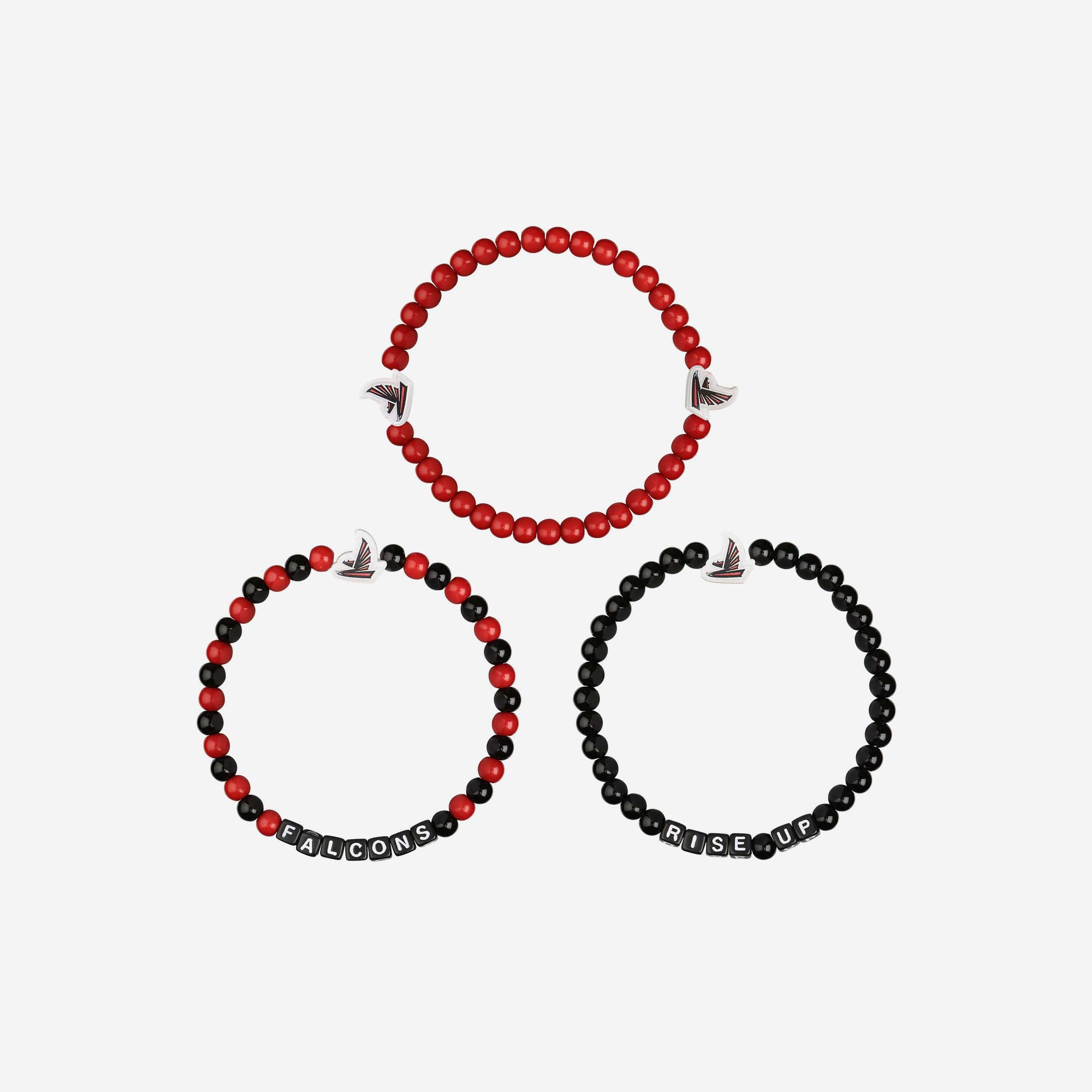 Atlanta Falcons 3 Pack Beaded Friendship Bracelet - Image 3
