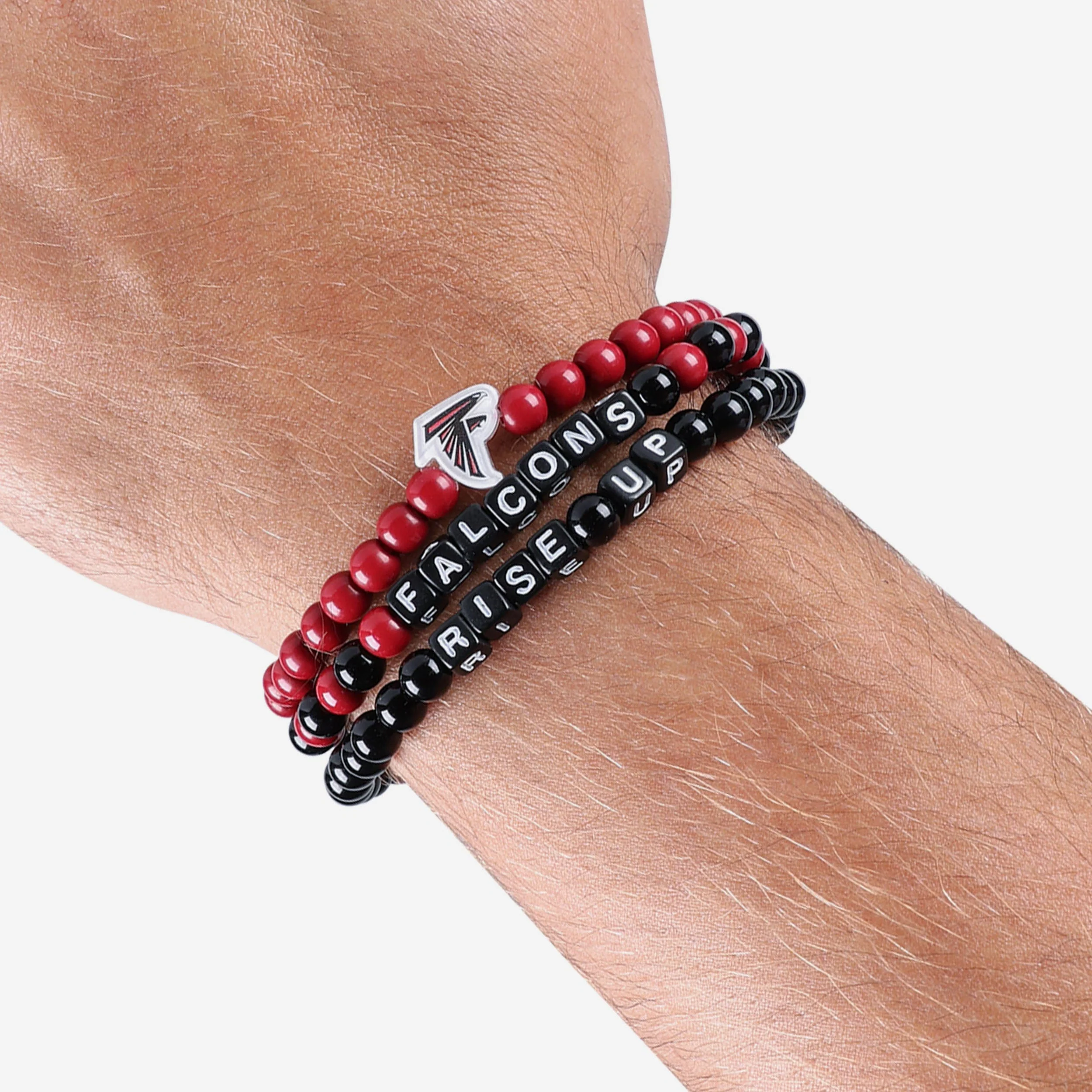 Atlanta Falcons 3 Pack Beaded Friendship Bracelet - Image 4
