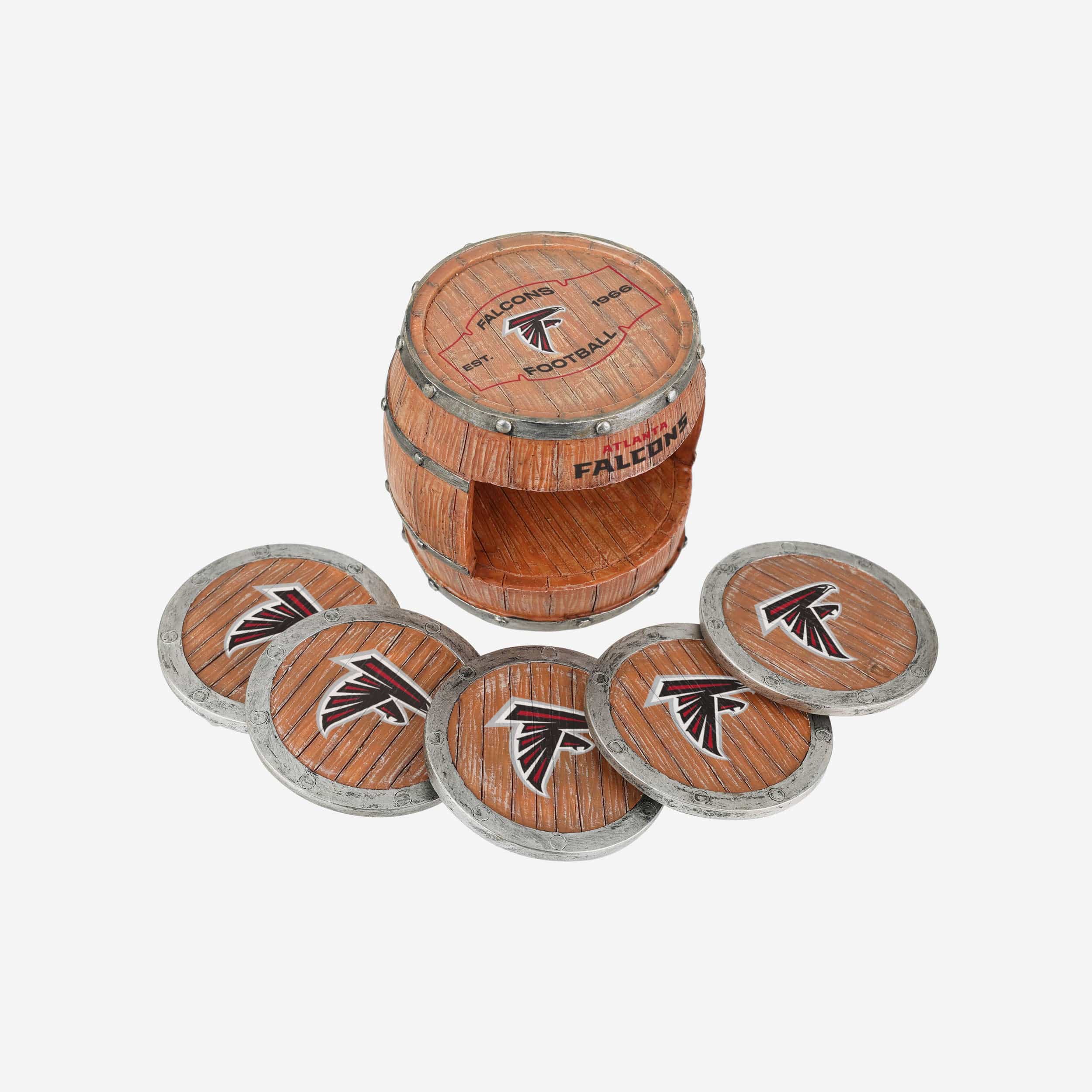 Atlanta Falcons 5 Pack Barrel Coaster Set - Image 3