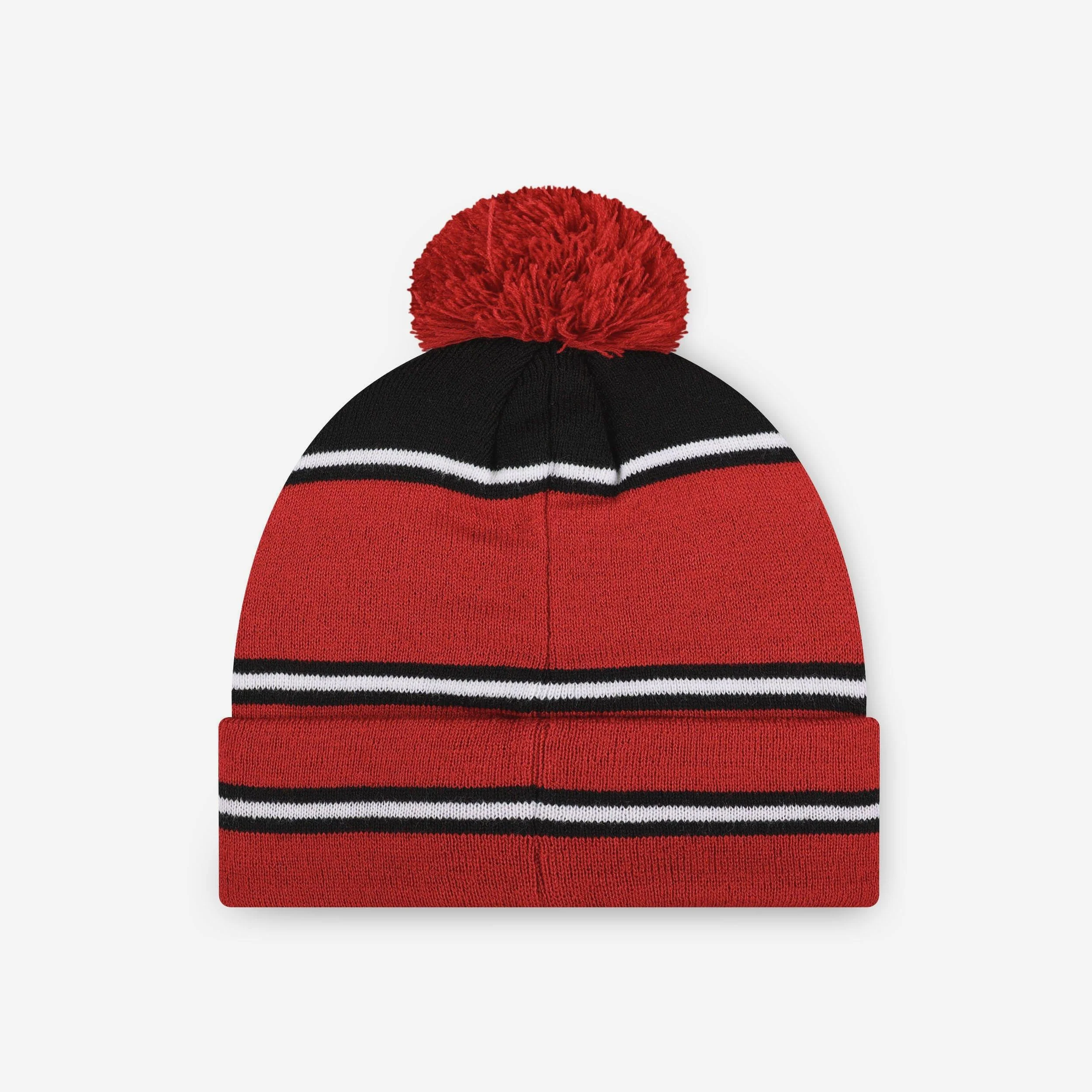 Atlanta Falcons Big Wordmark Stripe Pom Beanie - Image 2