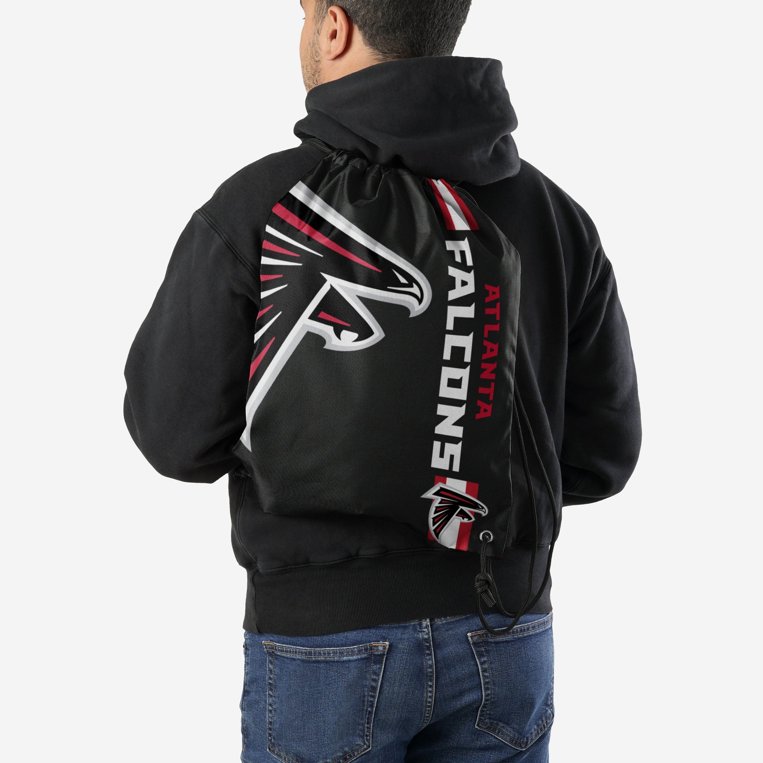 Atlanta Falcons Black Alternate Color Big Logo Drawstring Backpack - Image 2