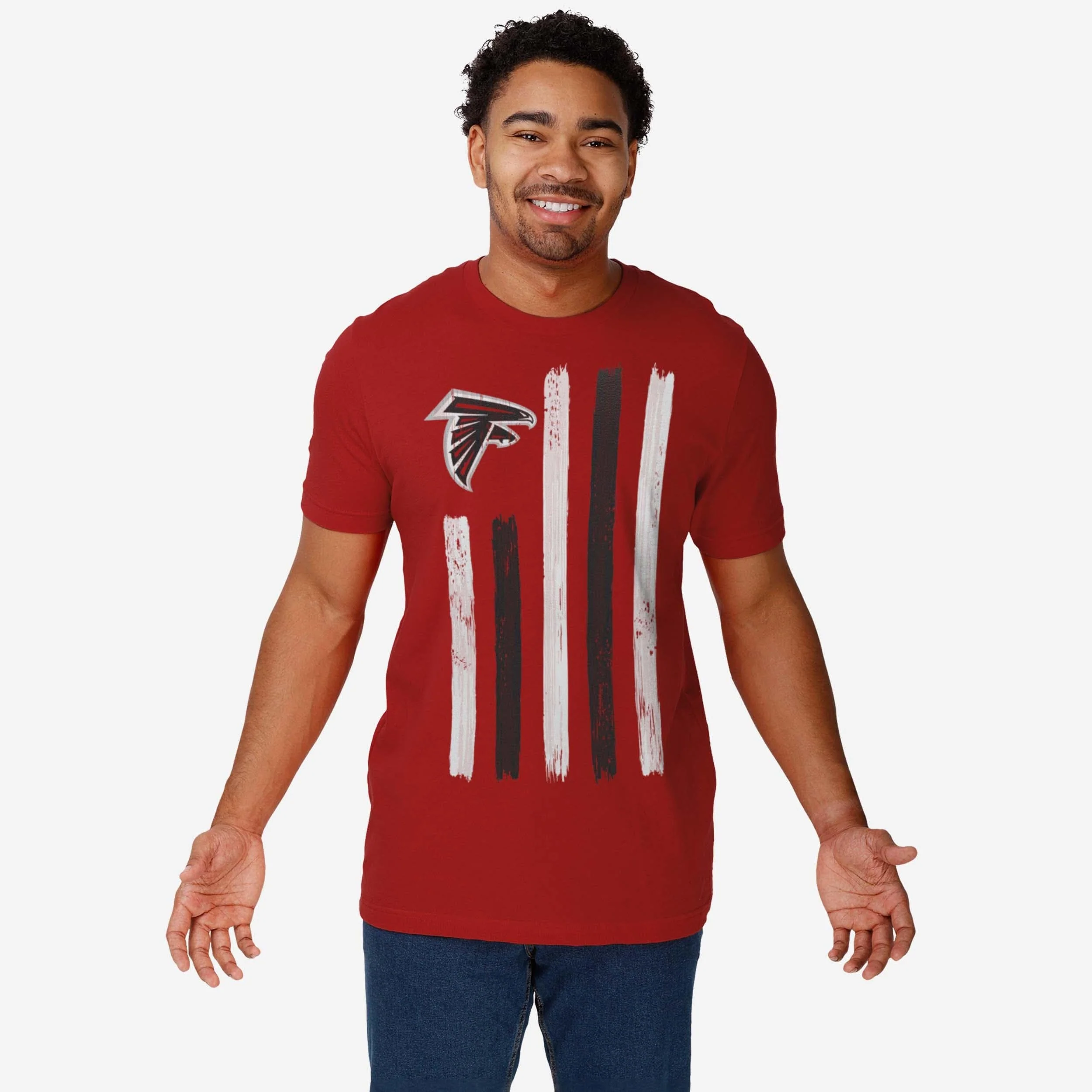 Atlanta Falcons Brushstroke Flag T-Shirt - Image 2