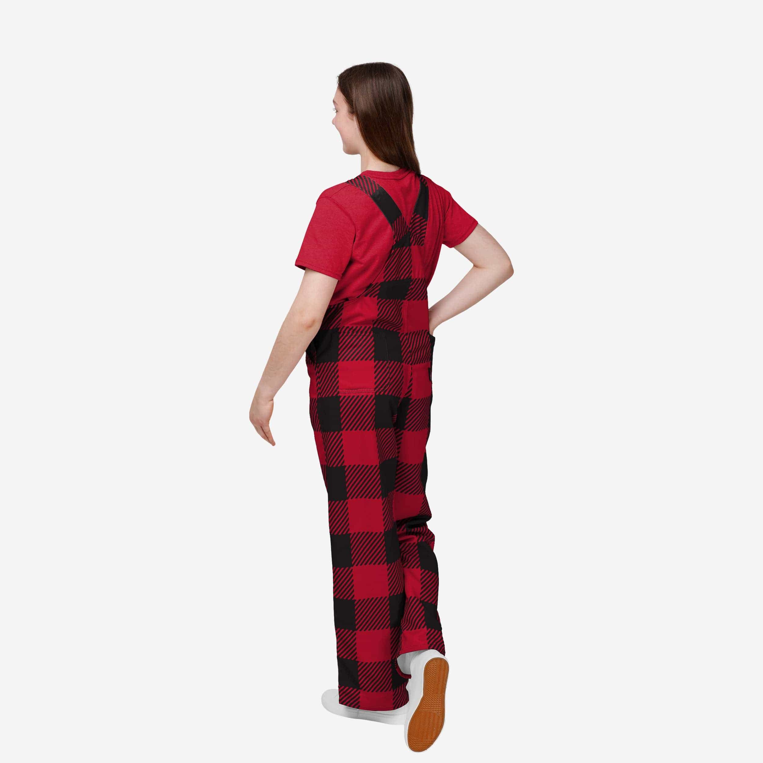 Atlanta Falcons Youth Plaid Bib Overalls - Image 2