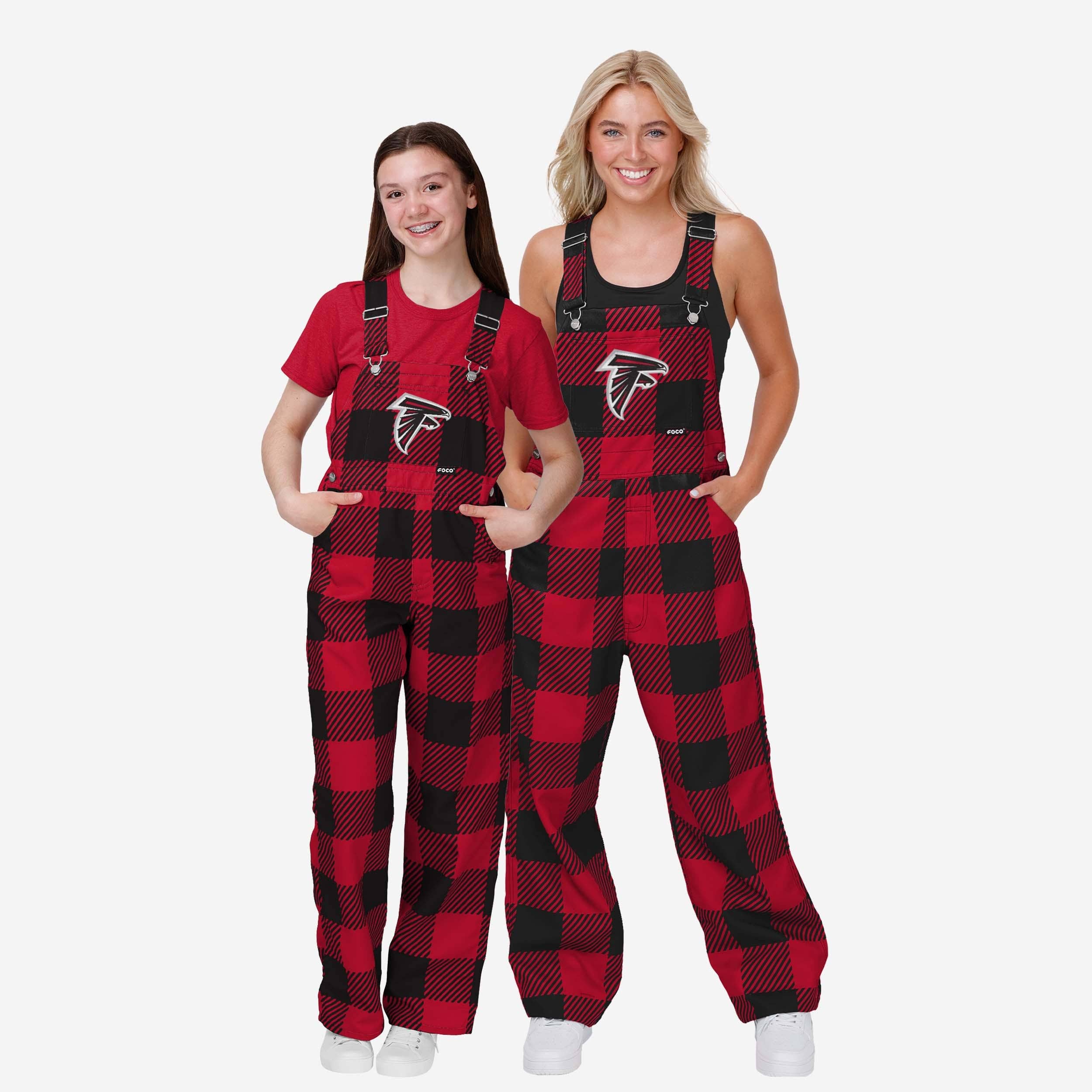 Atlanta Falcons Youth Plaid Bib Overalls - Image 3