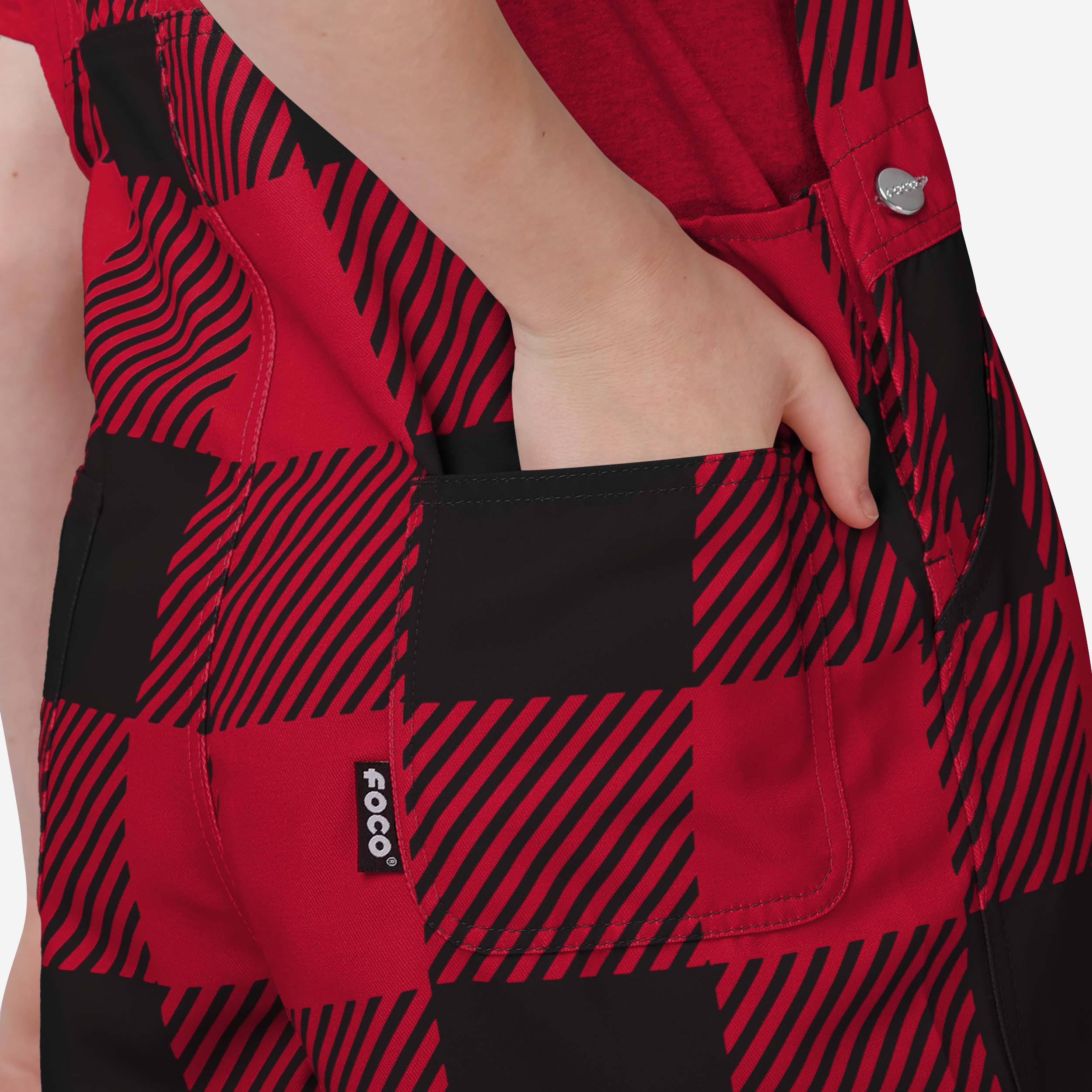 Atlanta Falcons Youth Plaid Bib Overalls - Image 6