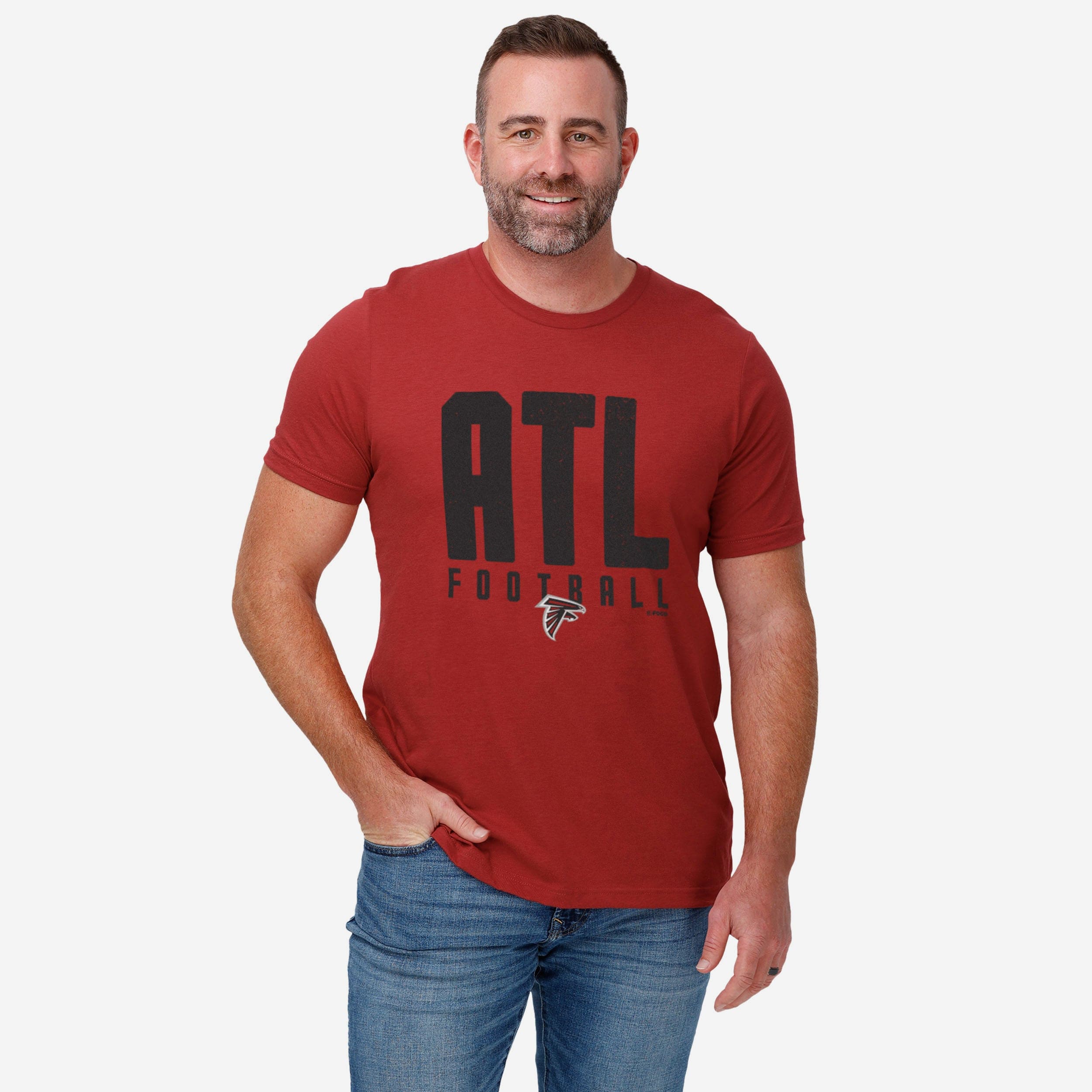Atlanta Falcons City Initial Wordmark T-Shirt - Image 2