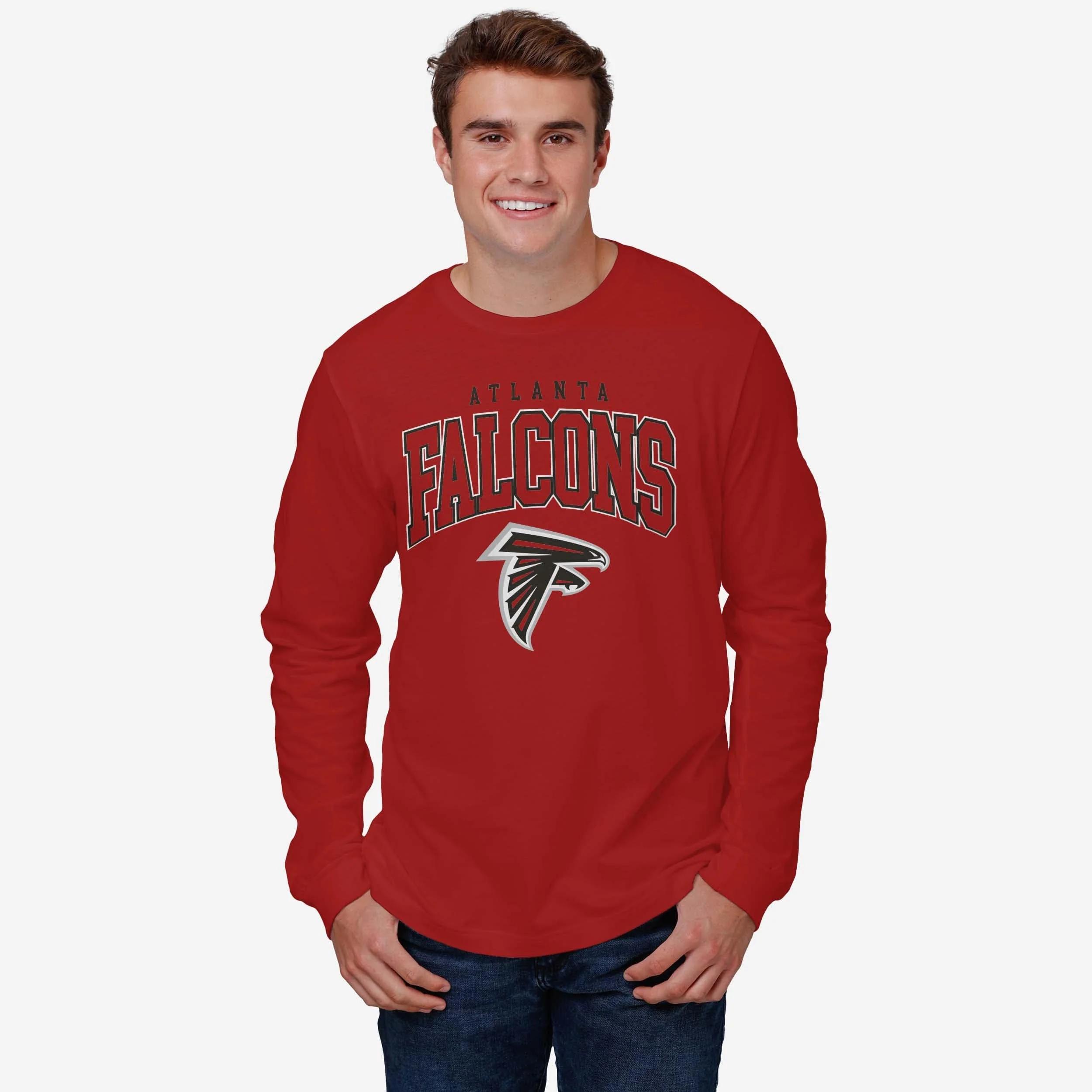 Atlanta Falcons Classic Logo Long Sleeve T-Shirt - Image 6
