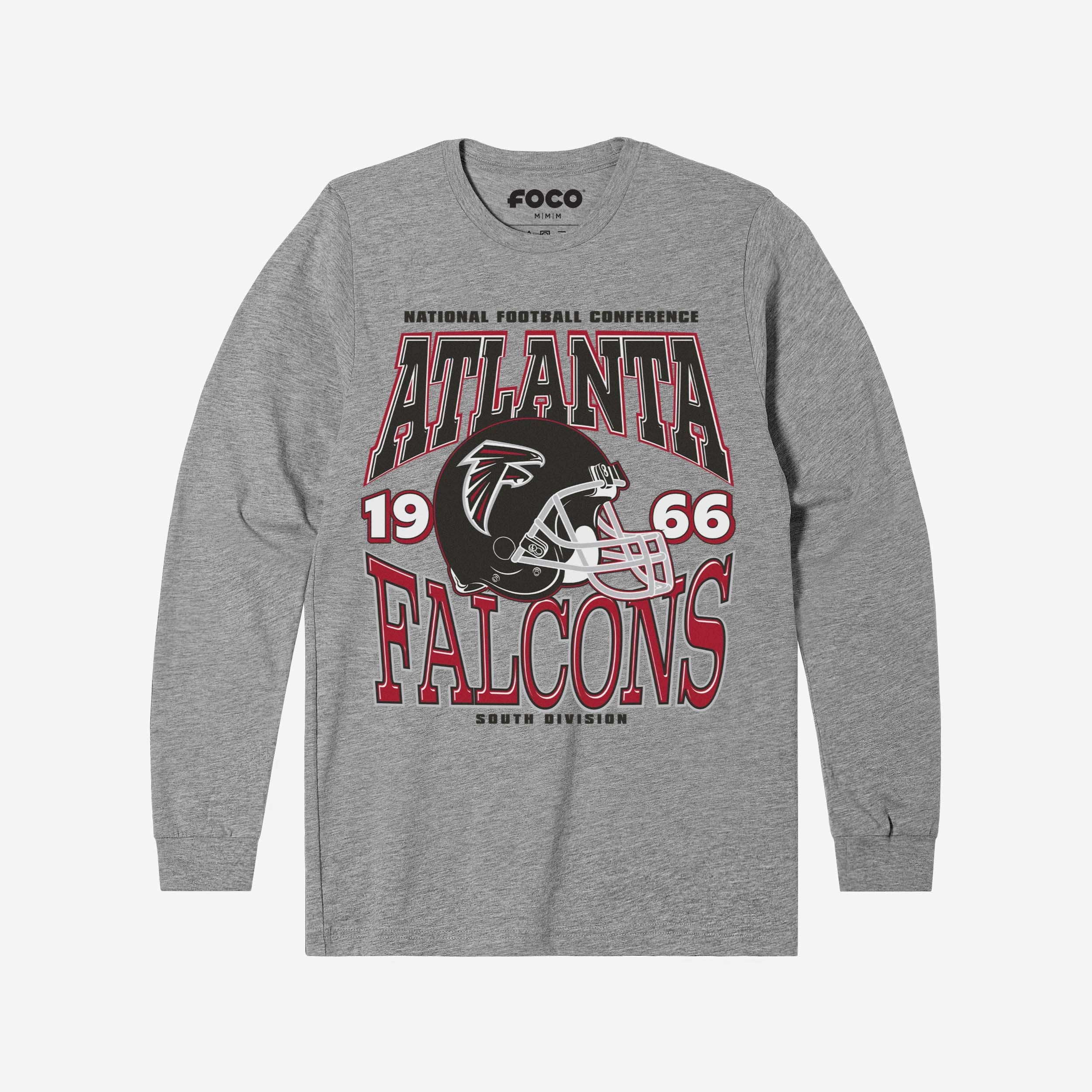Atlanta Falcons Classic Team Helmet Long Sleeve T-Shirt