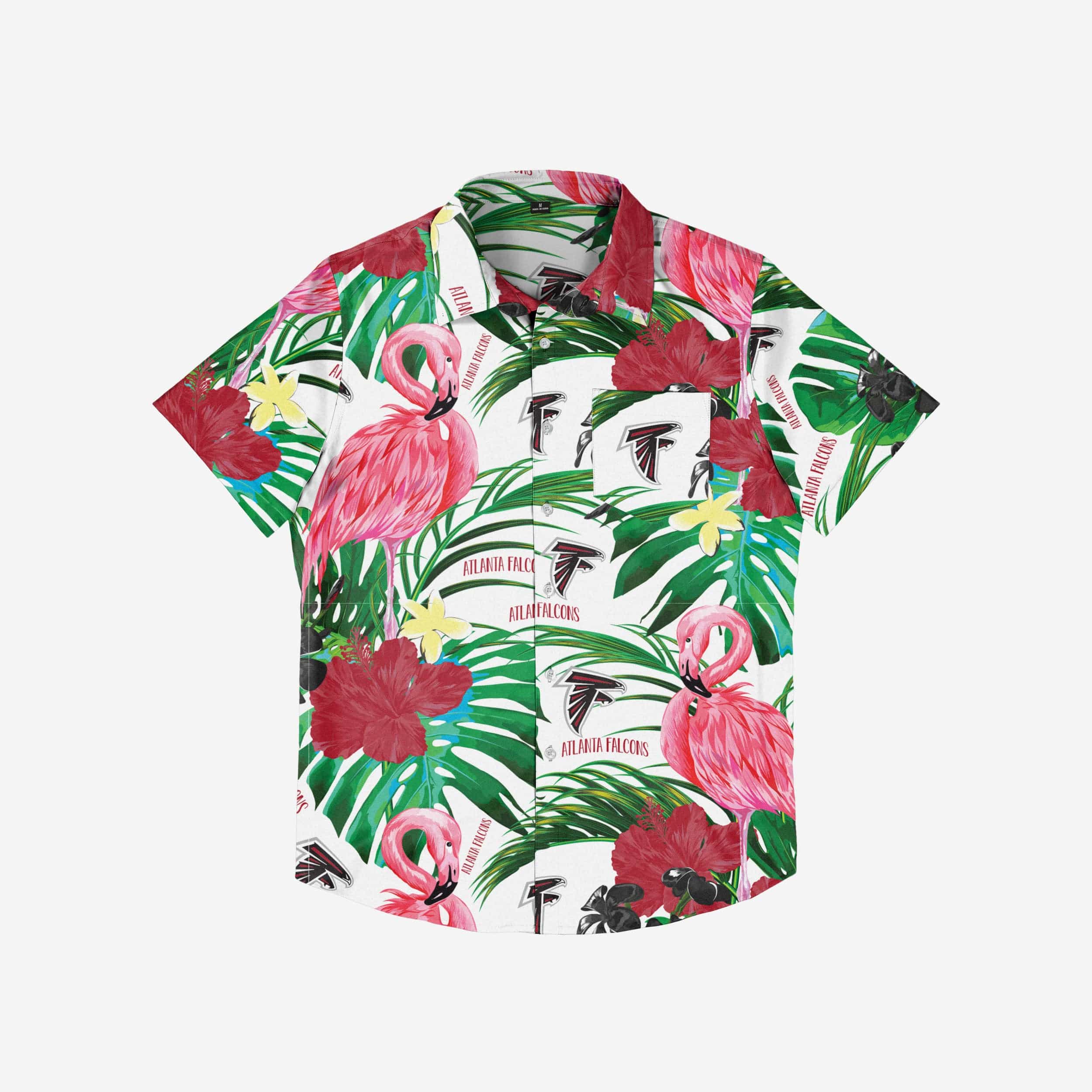 Atlanta Falcons Flamingo Button Up Shirt - Image 3