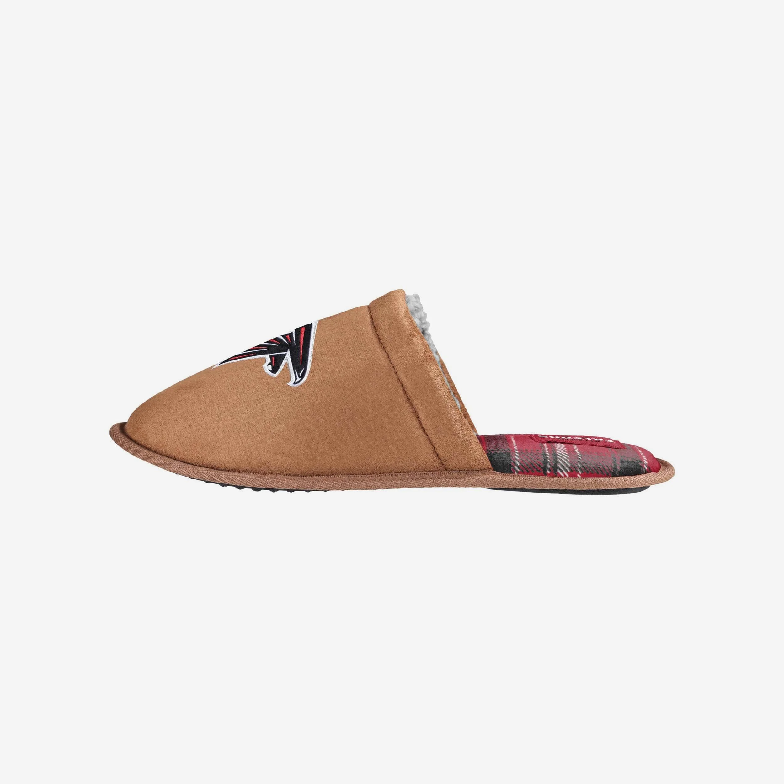 Atlanta Falcons Flannel Lined Brown Suede Scuff Slipper