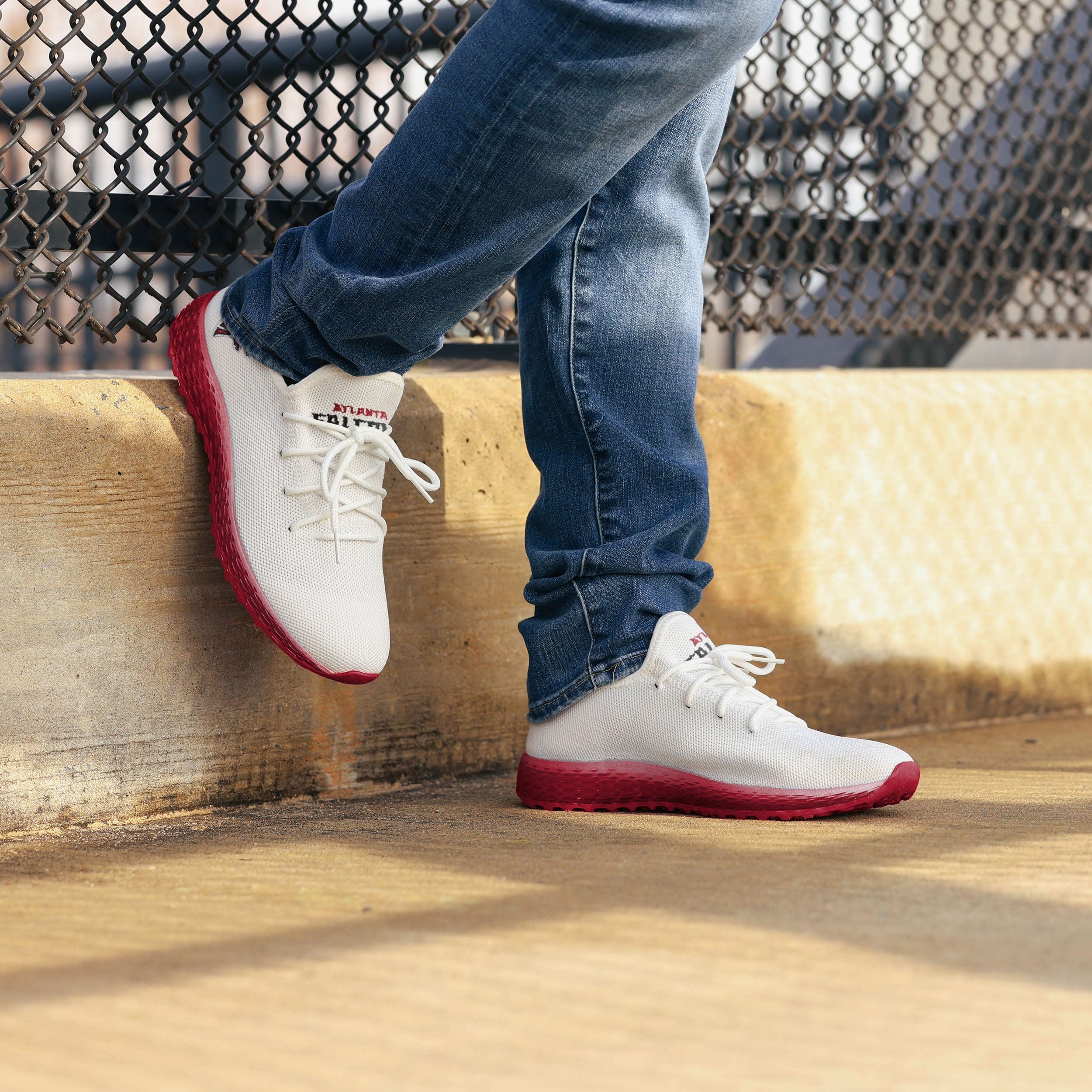 Atlanta Falcons Gradient Midsole White Sneakers - Image 3