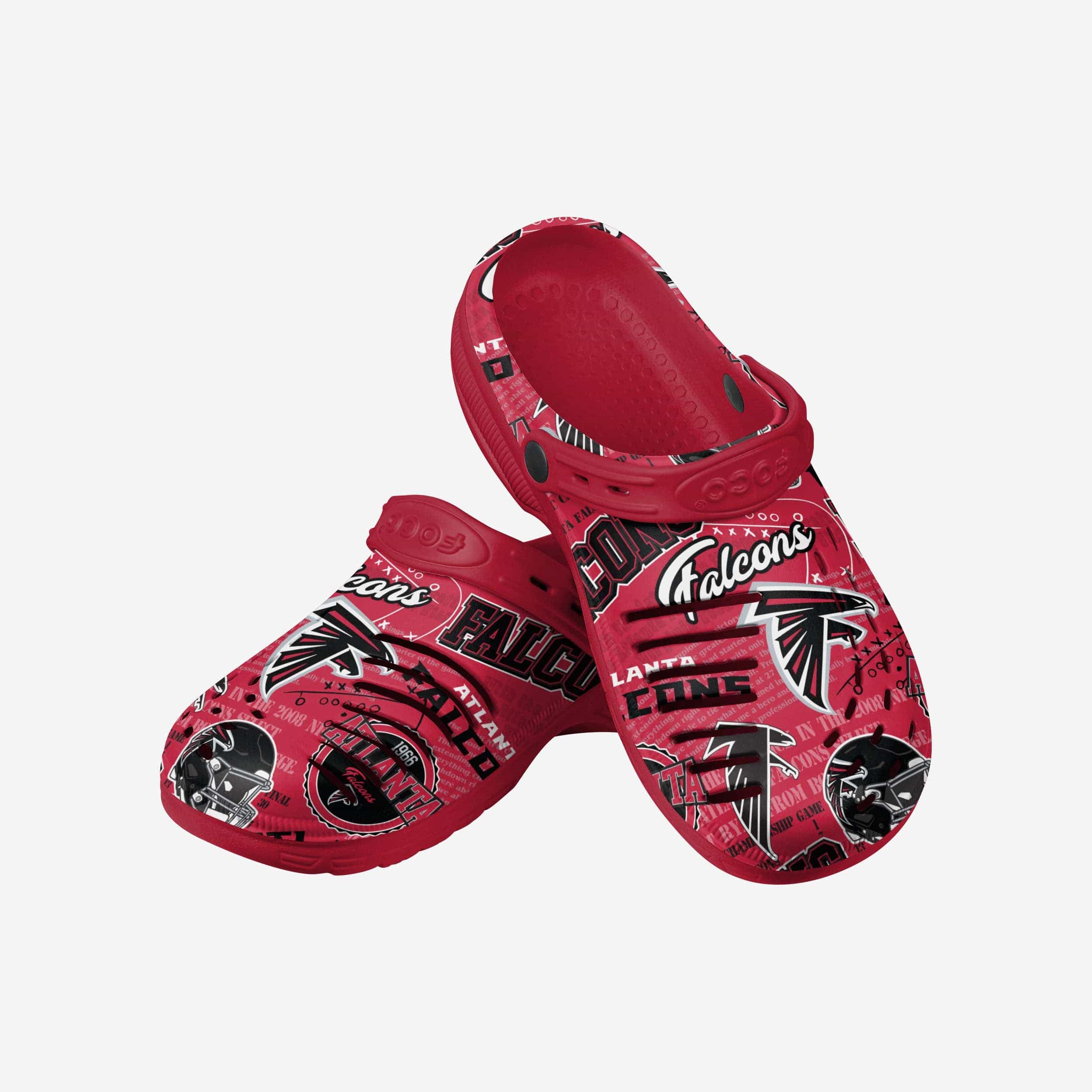 Atlanta Falcons Historic Print Clog With Strap - Image 3