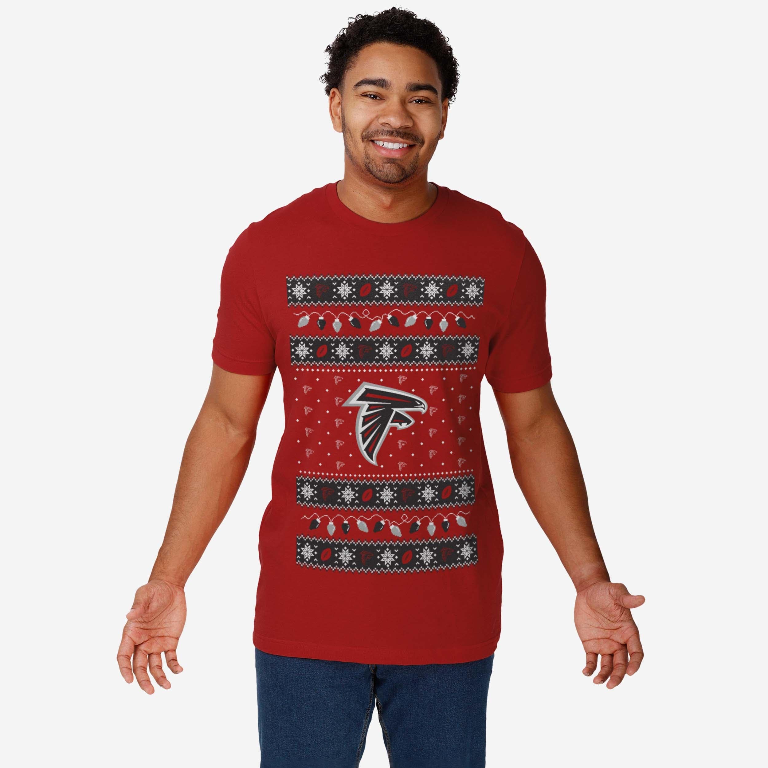 Atlanta Falcons Holiday Lights Sweater T-Shirt - Image 2