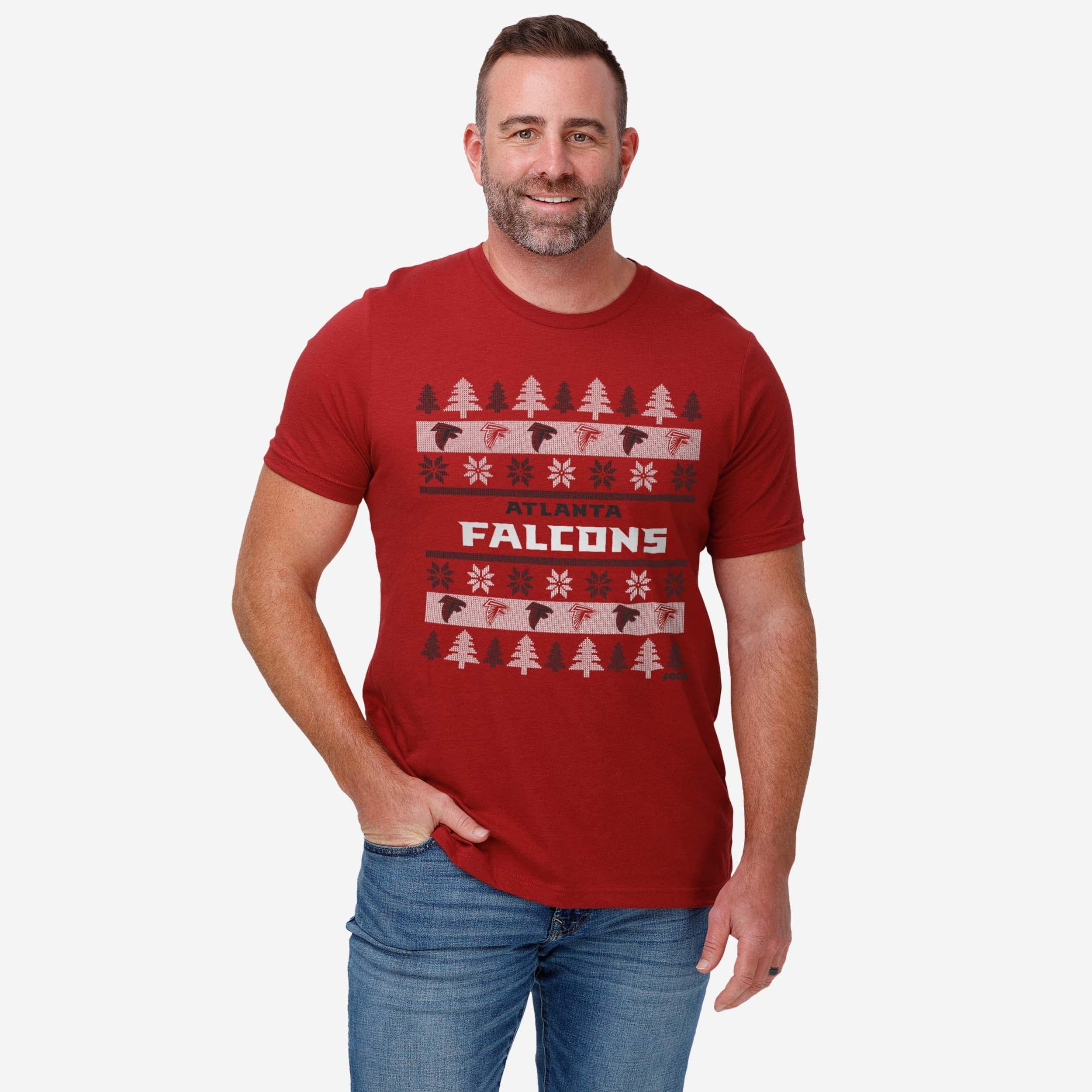 Atlanta Falcons Holiday Sweater T-Shirt - Image 2