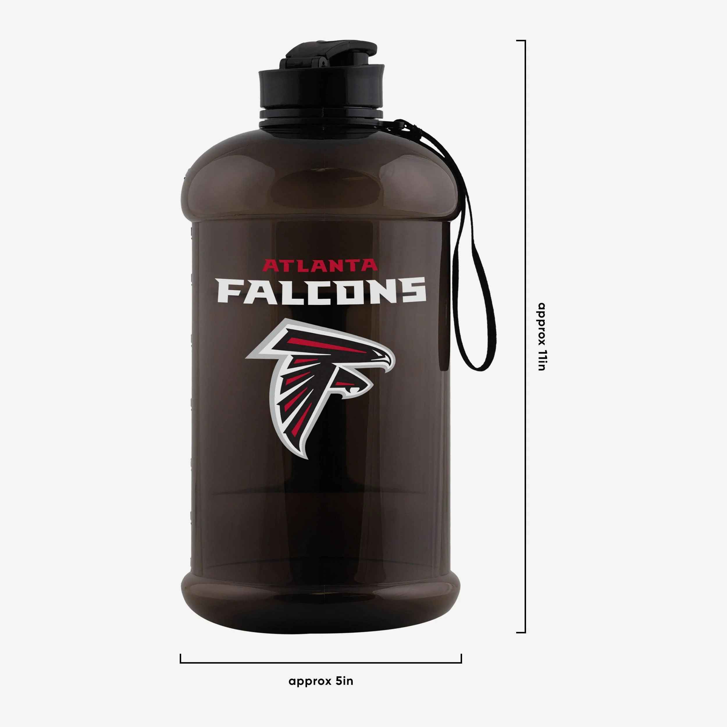 Atlanta Falcons Large Team Color Clear Sports Bottle - Image 5