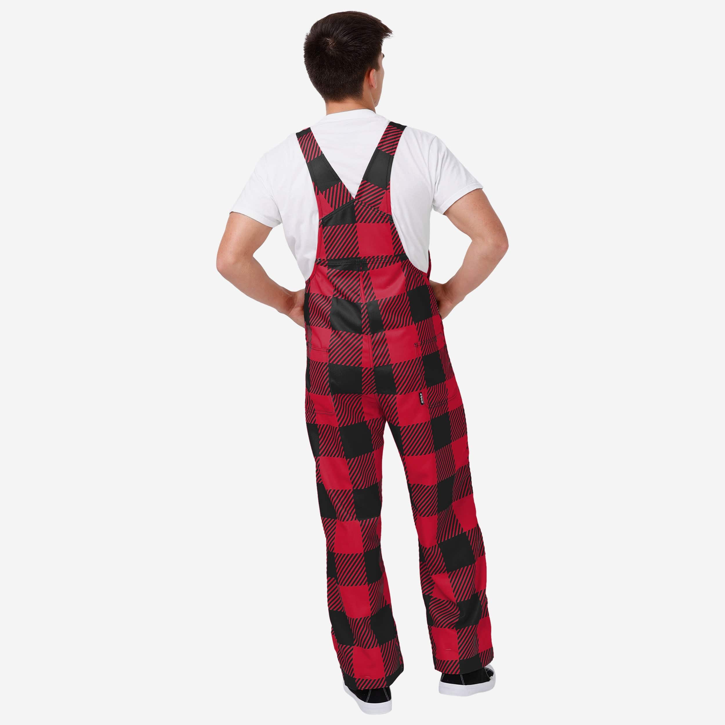 Atlanta Falcons Mens Plaid Bib Overalls - Image 2