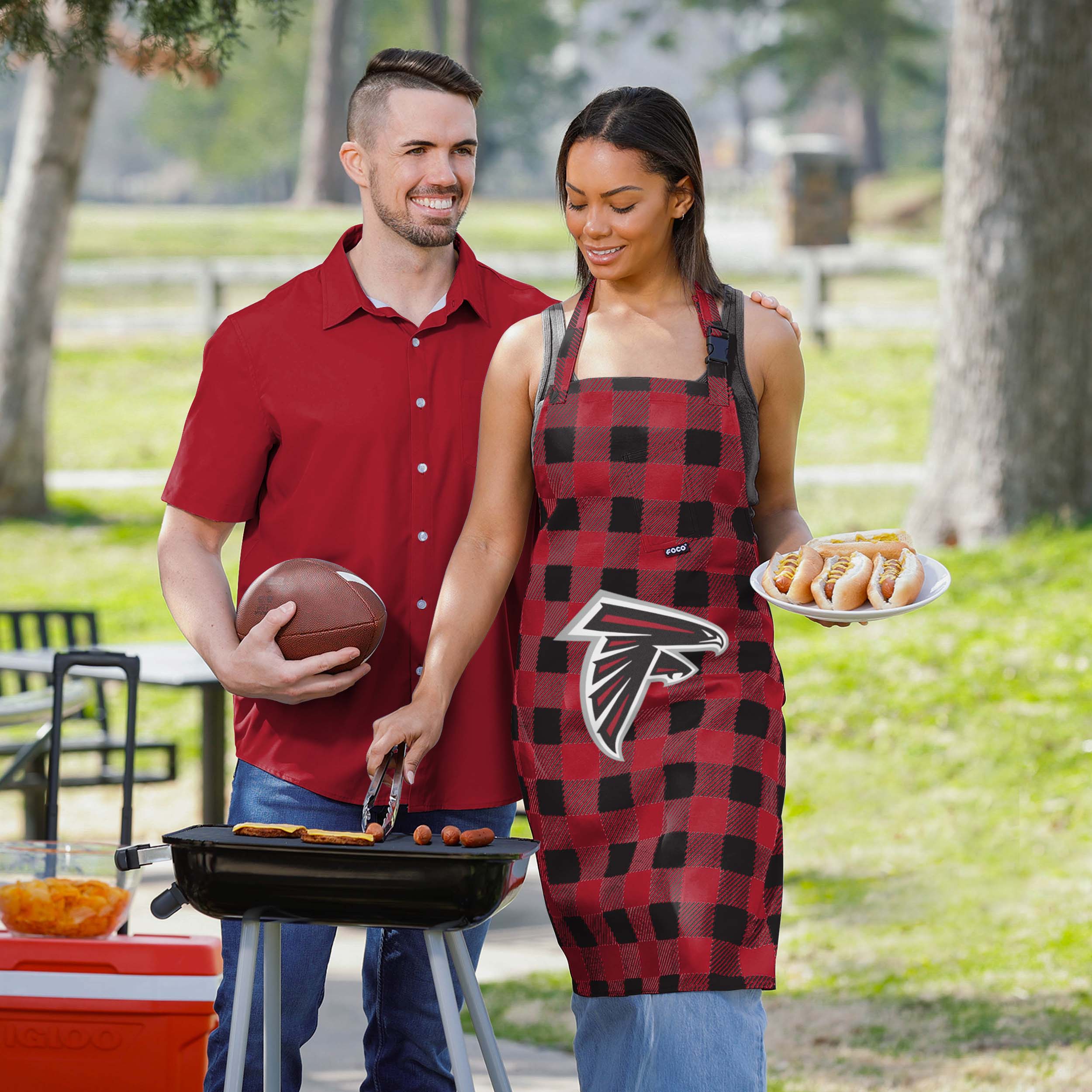 Atlanta Falcons Plaid Apron - Image 5