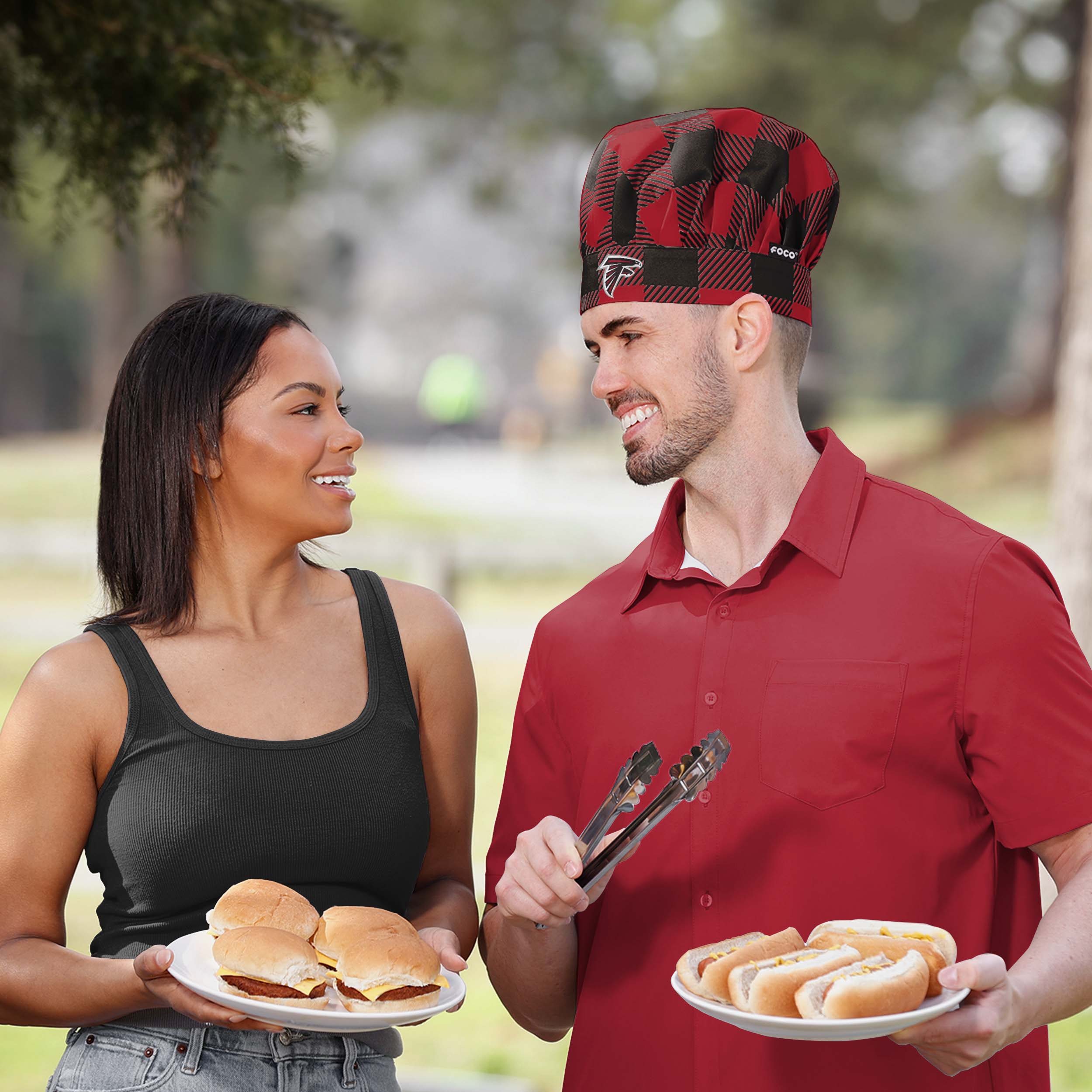 Atlanta Falcons Plaid Chef Hat - Image 3