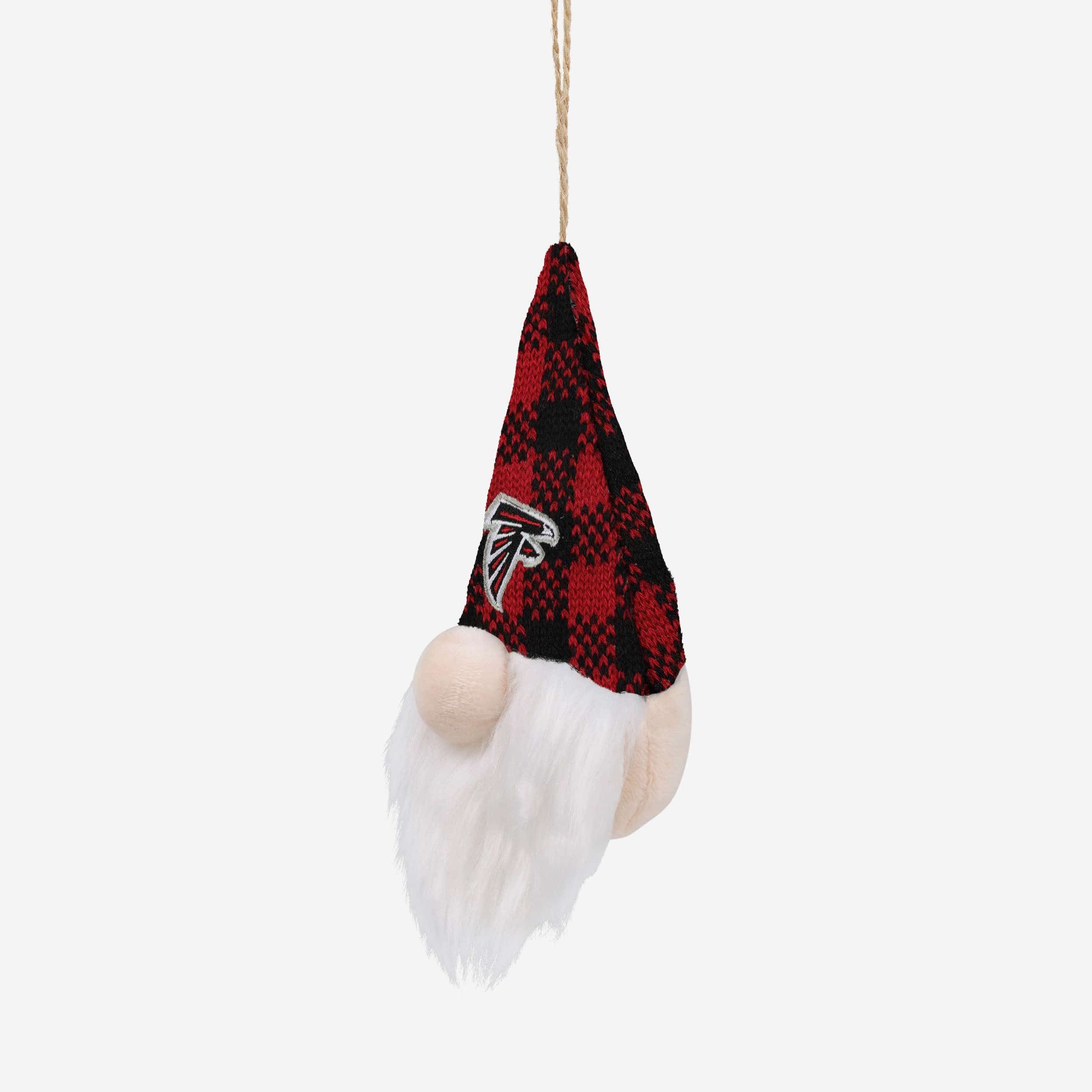 Atlanta Falcons Plaid Hat Plush Gnome Ornament - Image 2