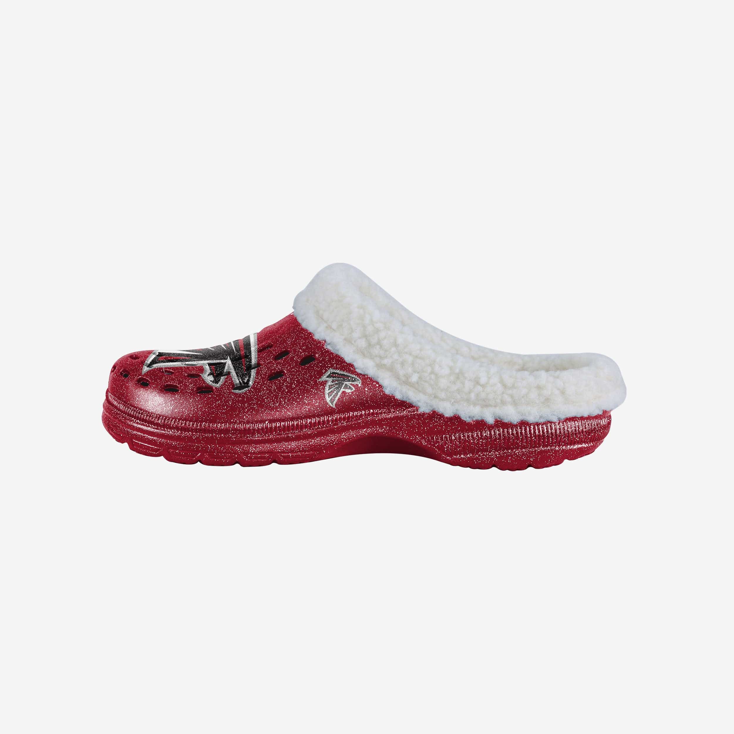 Atlanta Falcons Womens Sherpa Lined Glitter Clog