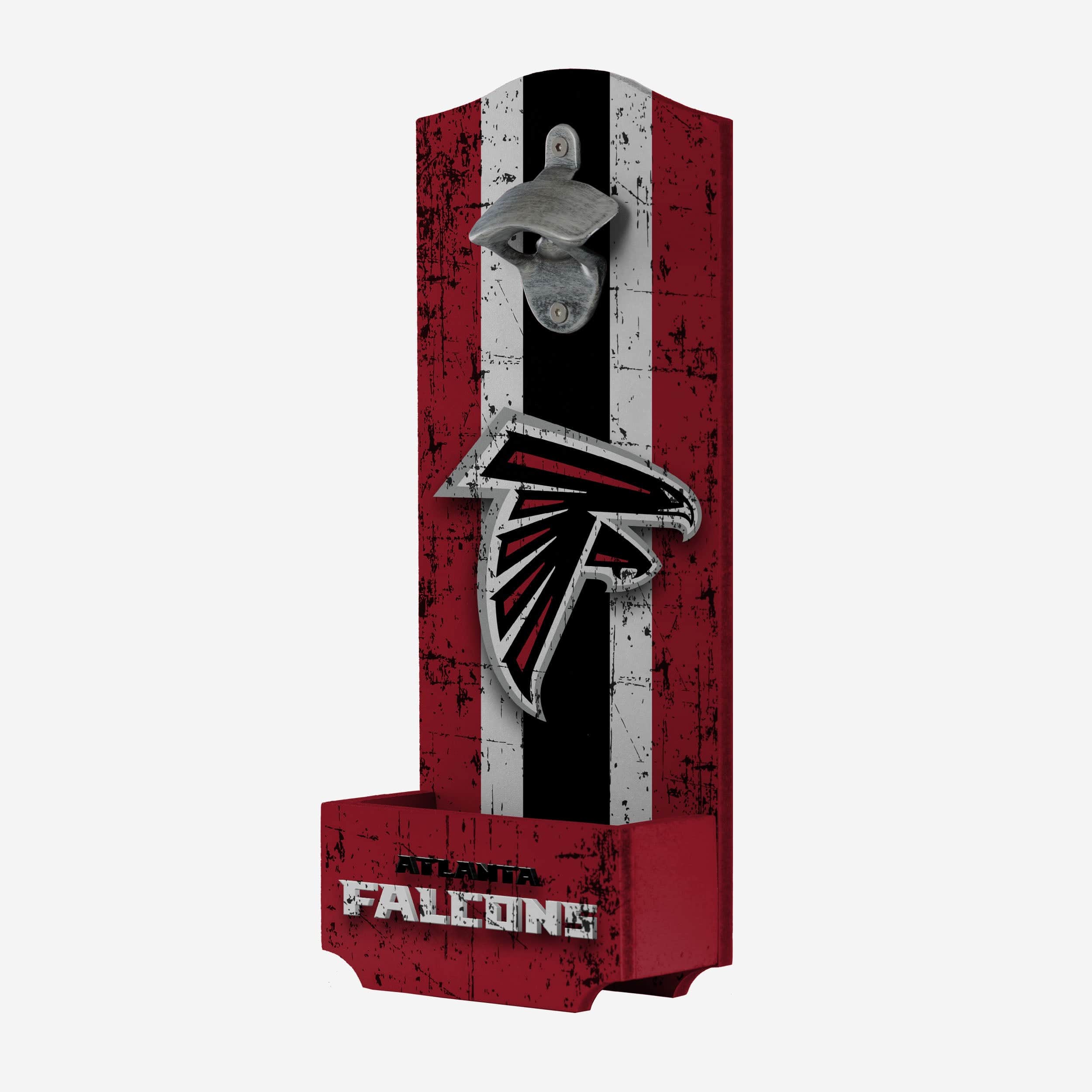 Atlanta Falcons Wooden Bottle Cap Opener Sign