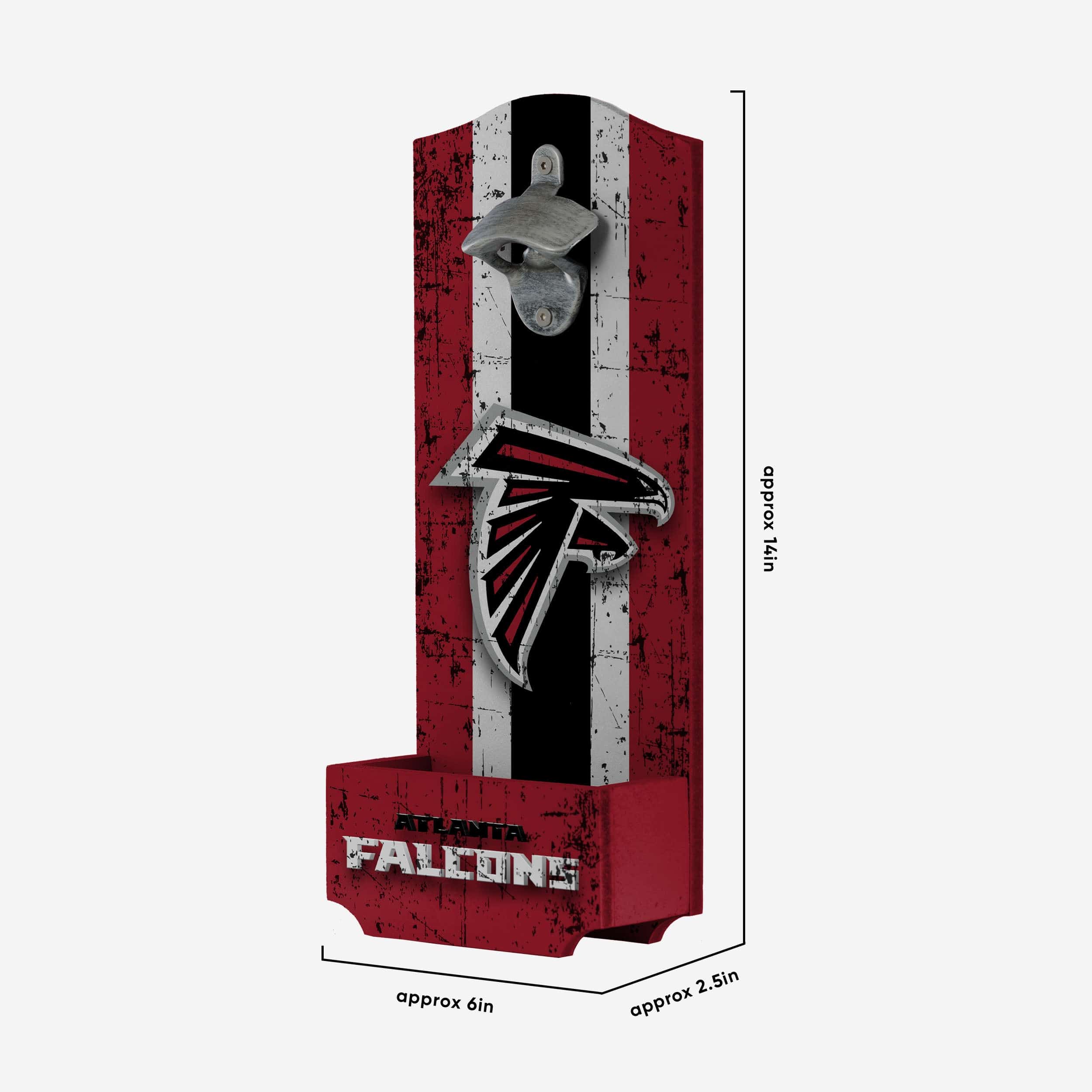 Atlanta Falcons Wooden Bottle Cap Opener Sign - Image 5