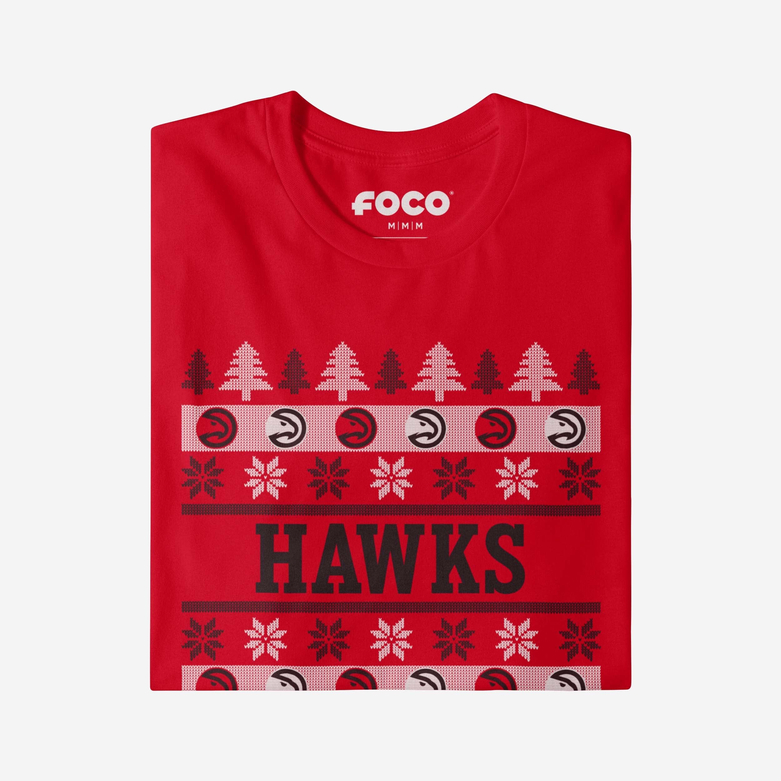 Atlanta Hawks Holiday Sweater T-Shirt - Image 4