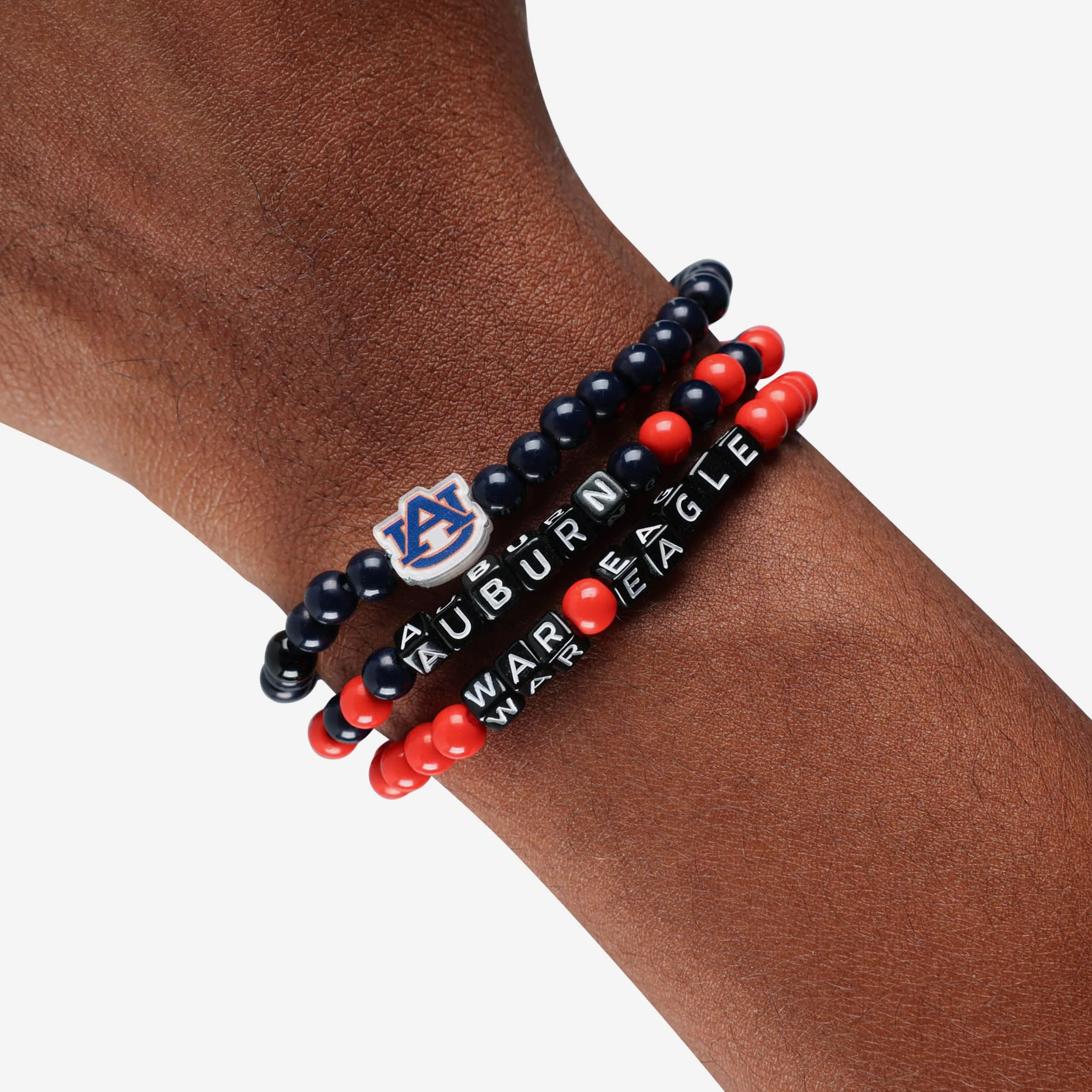 Auburn Tigers 3 Pack Beaded Friendship Bracelet - Image 4