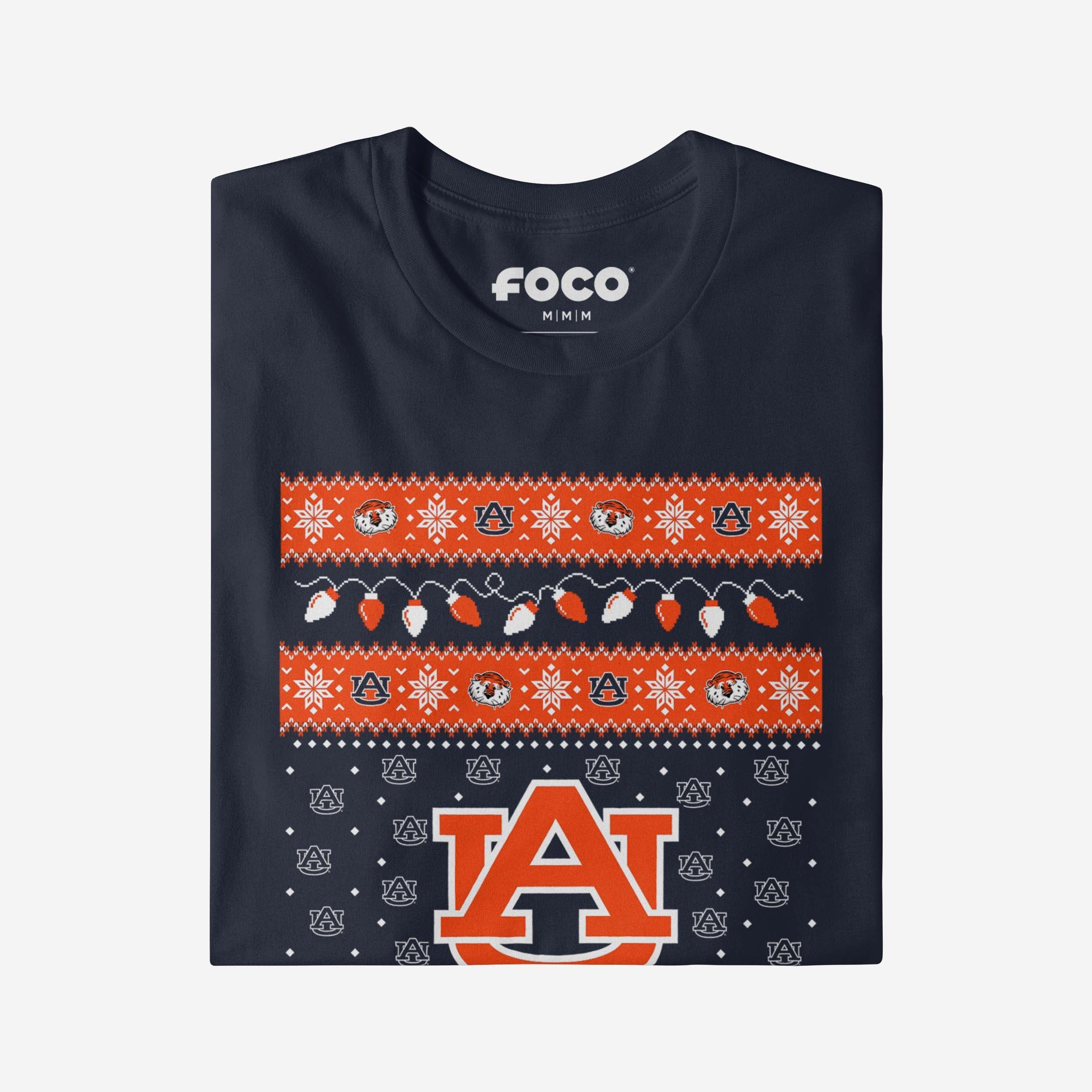 Auburn Tigers Holiday Lights Sweater T-Shirt - Image 4