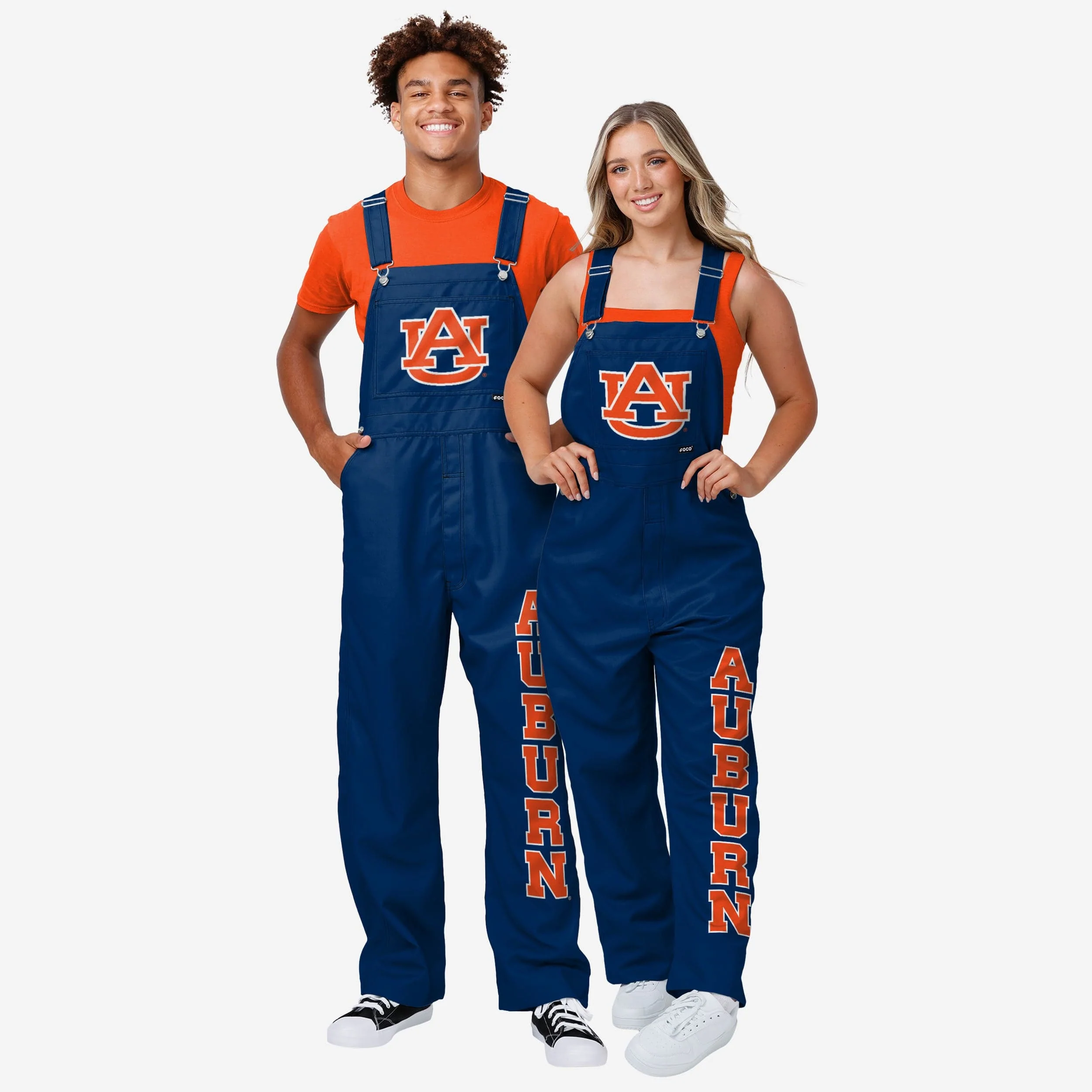 Auburn Tigers Mens Big Logo Bib Overalls - Image 3