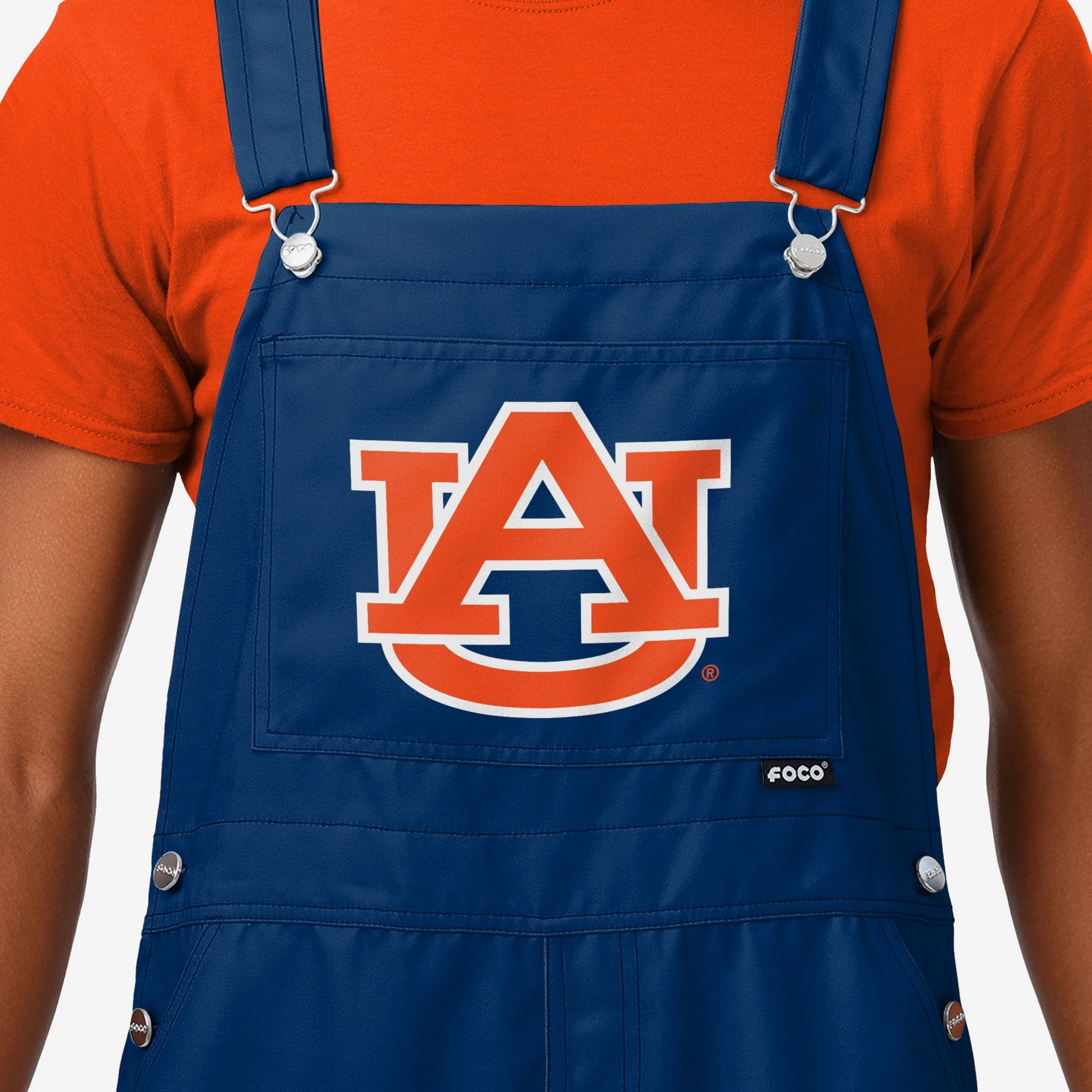 Auburn Tigers Mens Big Logo Bib Overalls - Image 4