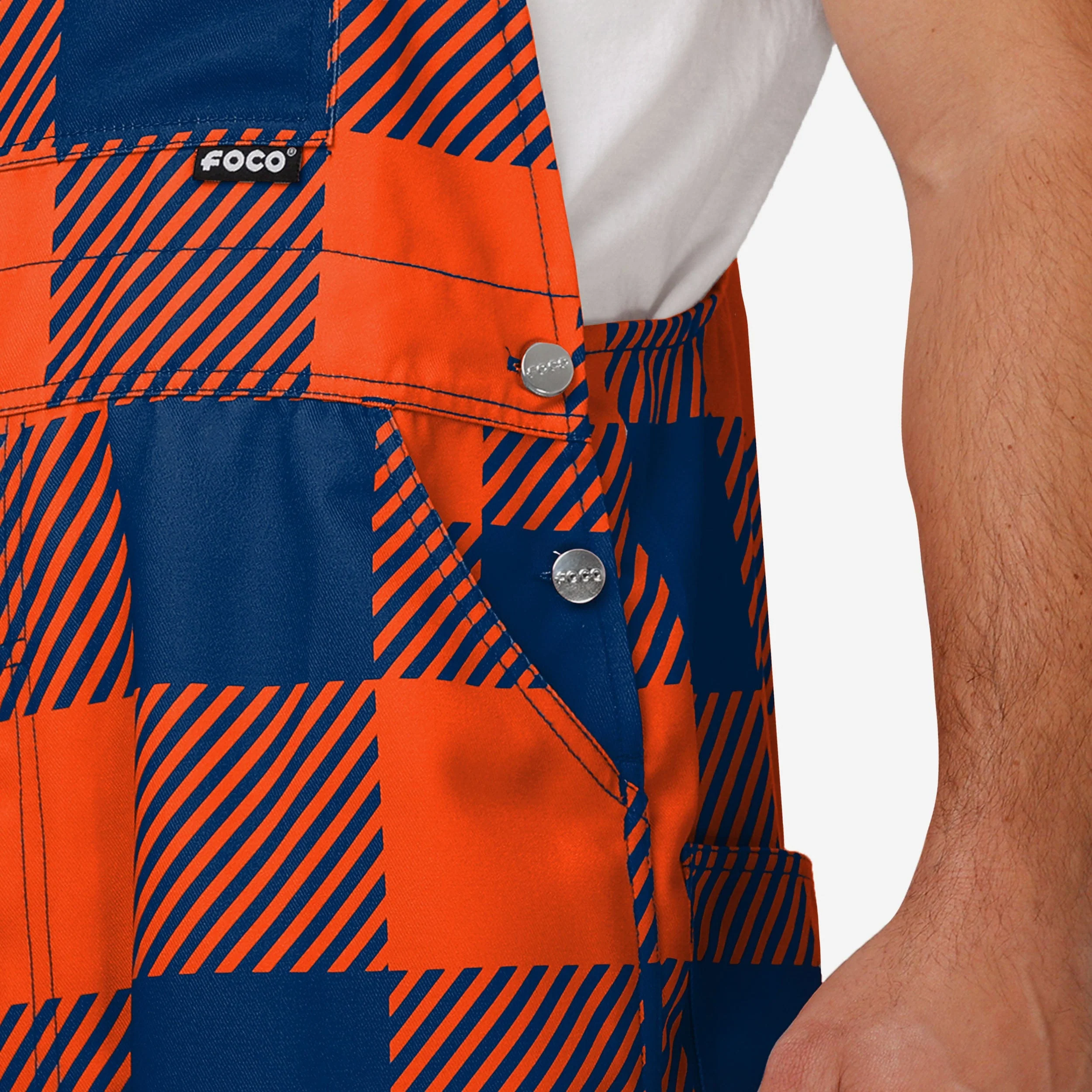 Auburn Tigers Mens Plaid Bib Overalls - Image 5