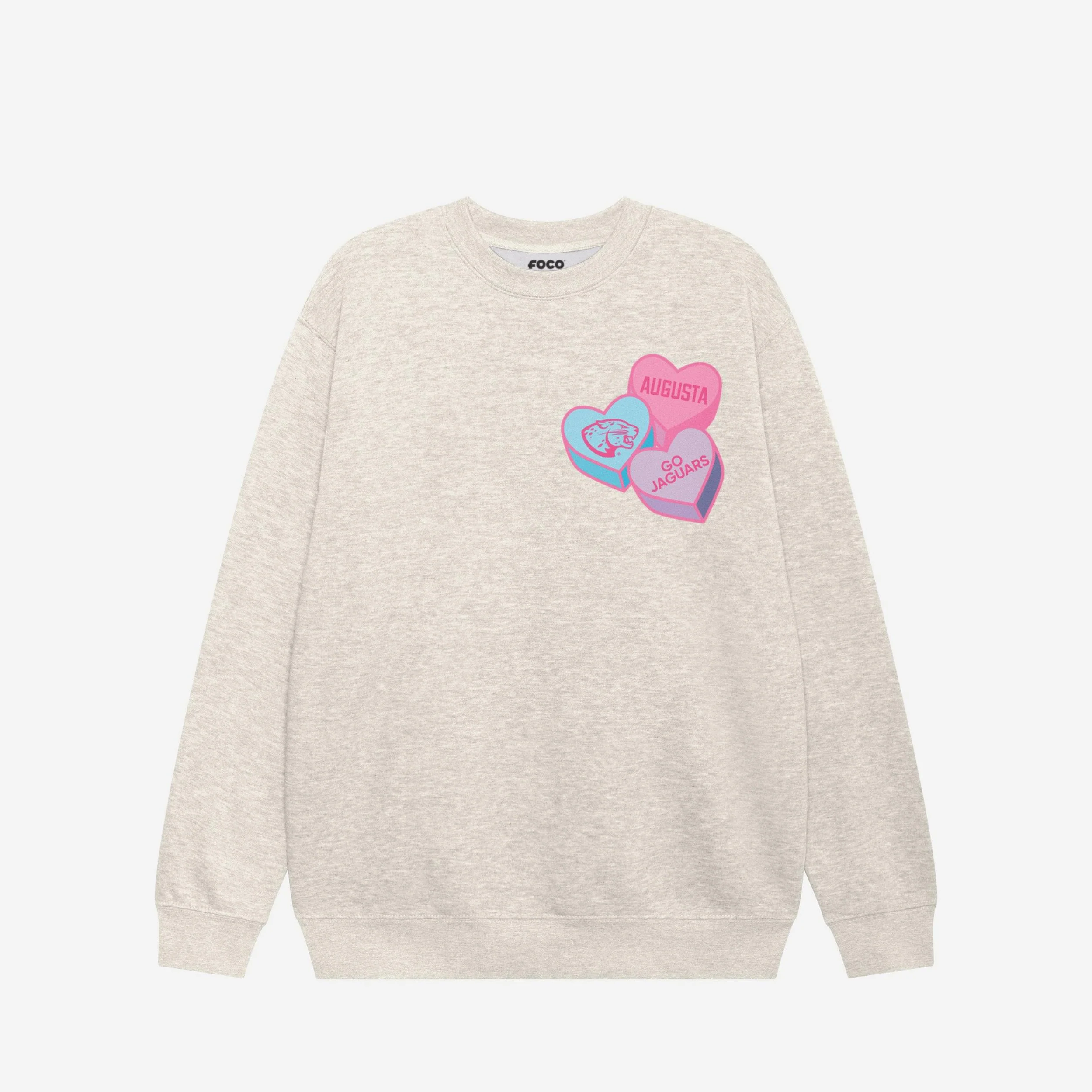 Augusta Jaguars Candy Heart Crew Neck Sweatshirt