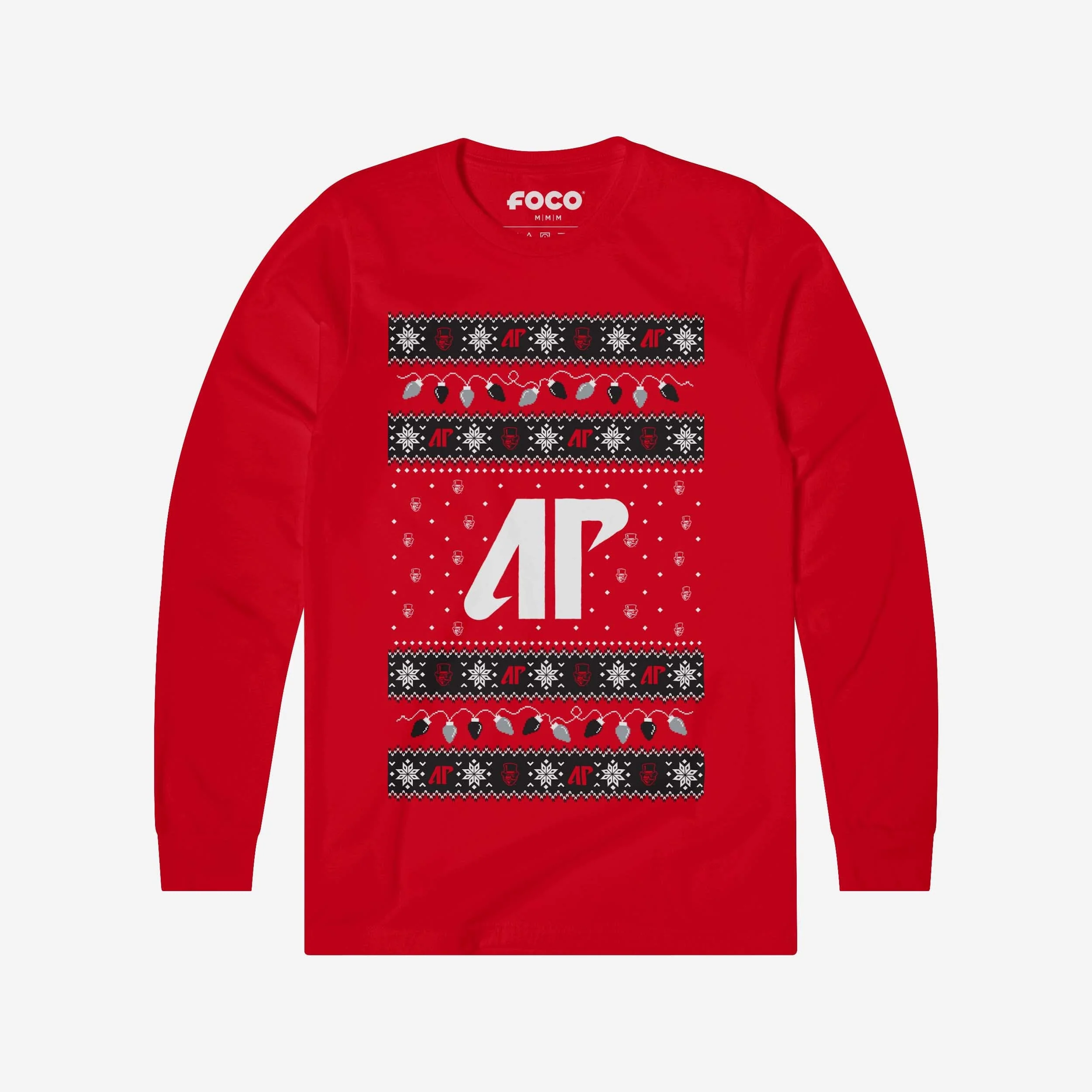 Austin Peay Governors Holiday Lights Sweater Long Sleeve T-Shirt