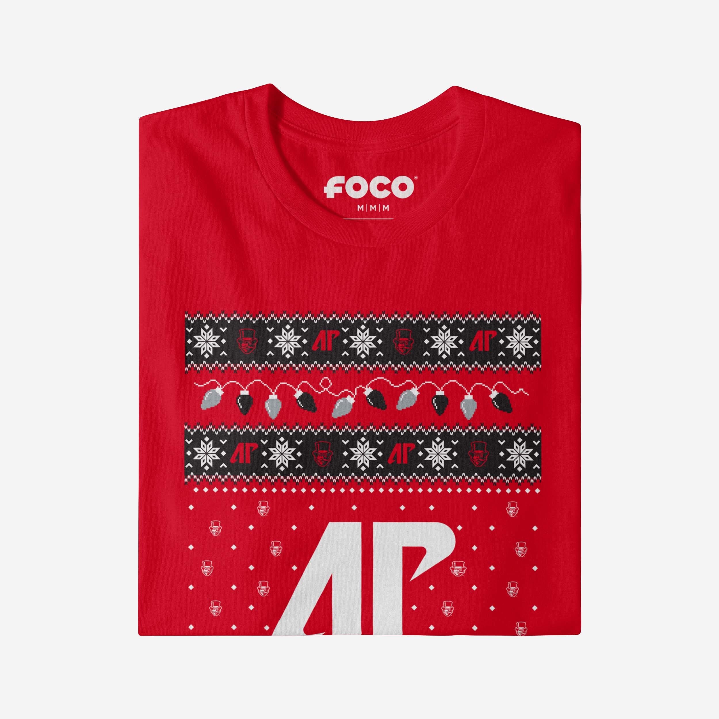 Austin Peay Governors Holiday Lights Sweater T-Shirt - Image 4