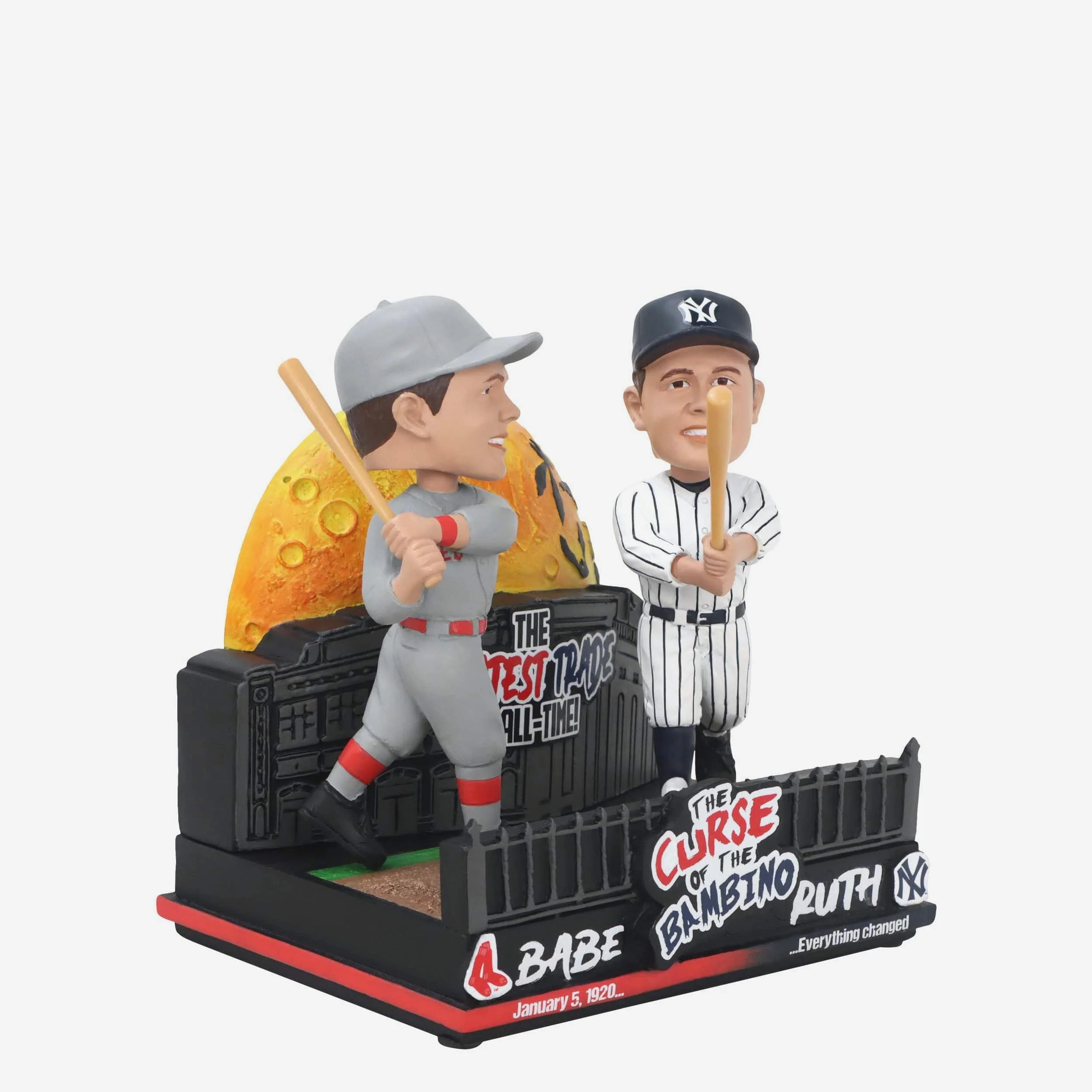 Babe Ruth Boston Red Sox & New York Yankees Curse of the Bambino Dual Bobblehead - Image 5