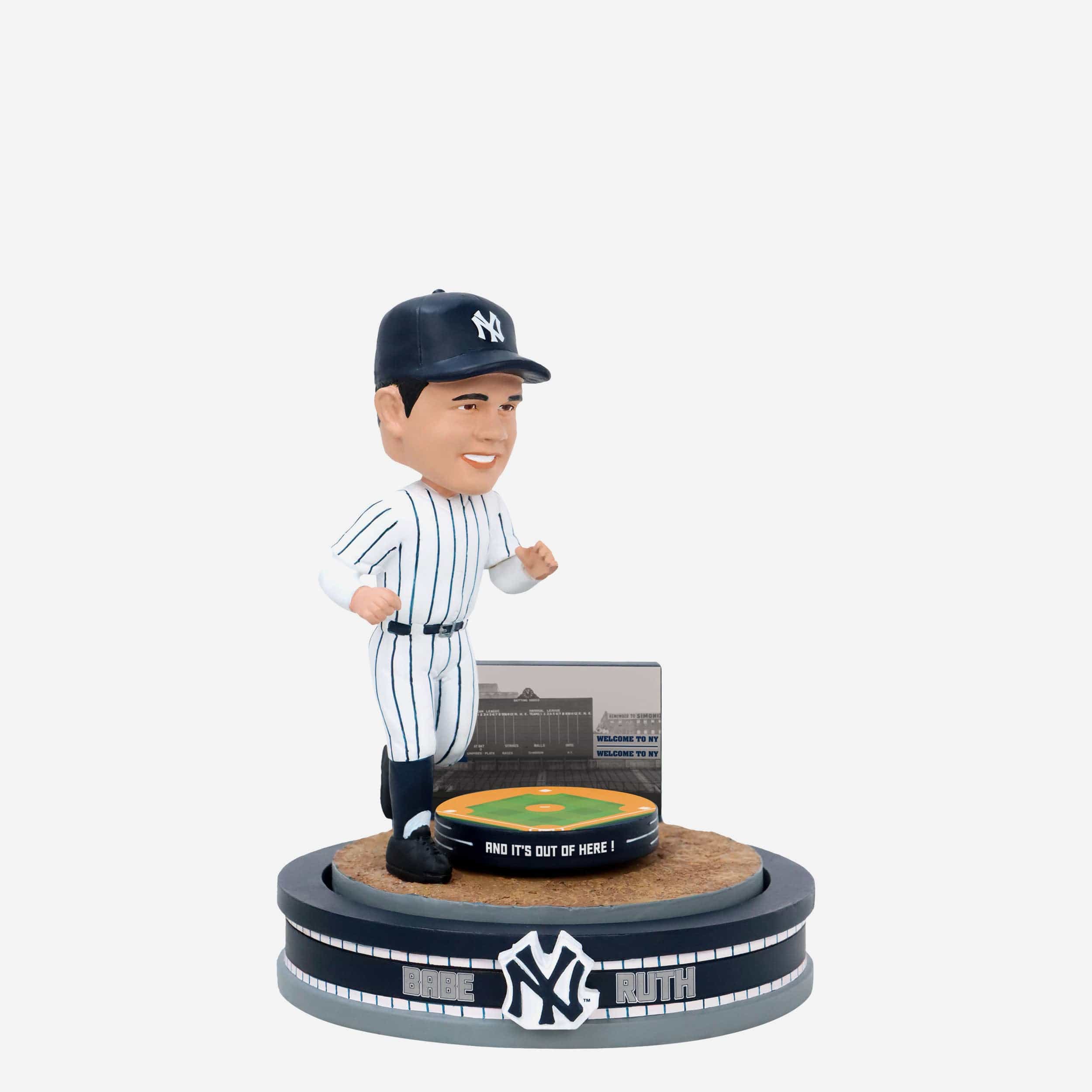 Babe Ruth New York Yankees Home Run Spinner Mini Bobblehead Scene